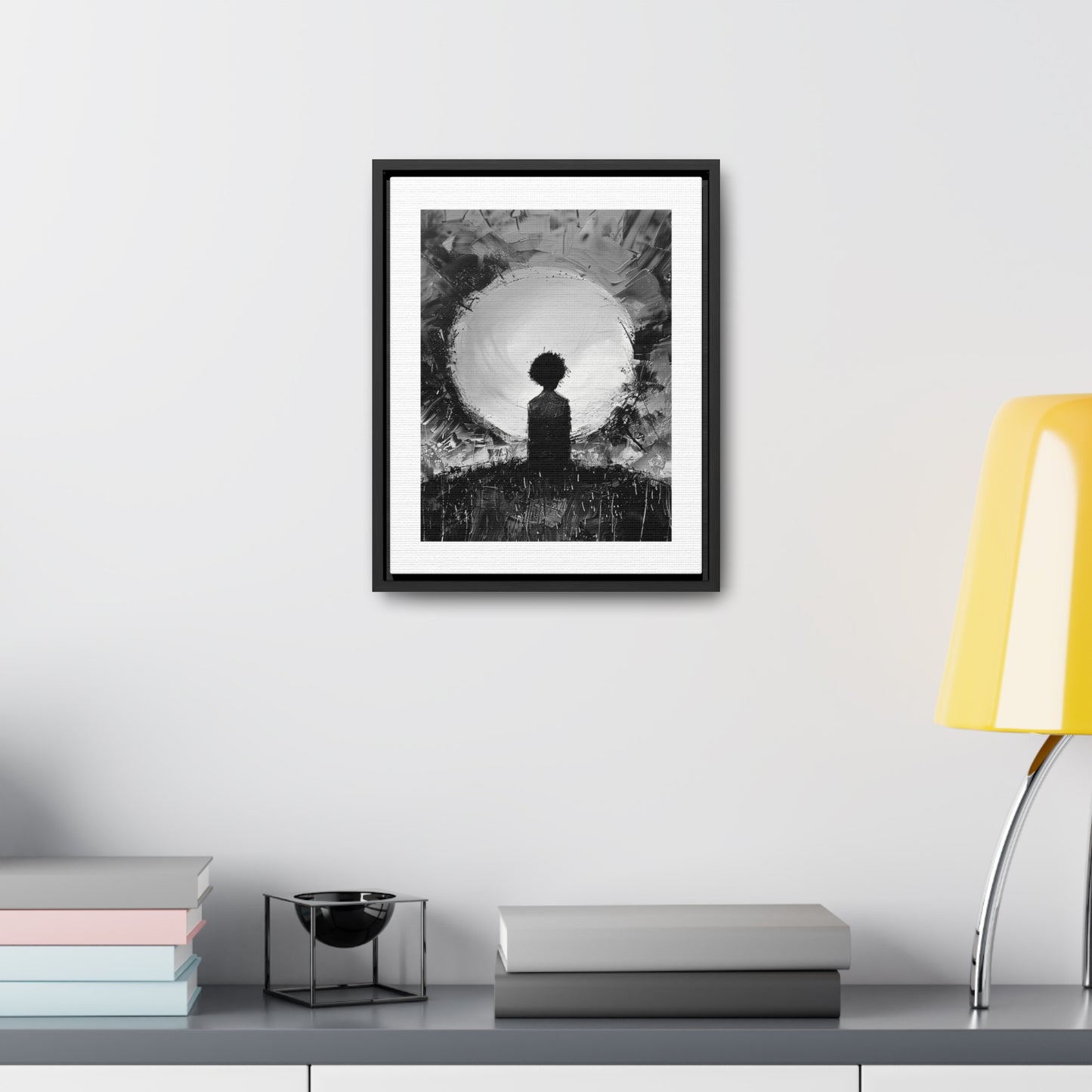 A Dawn of Promise - Framed Canvas b&w Wall Art