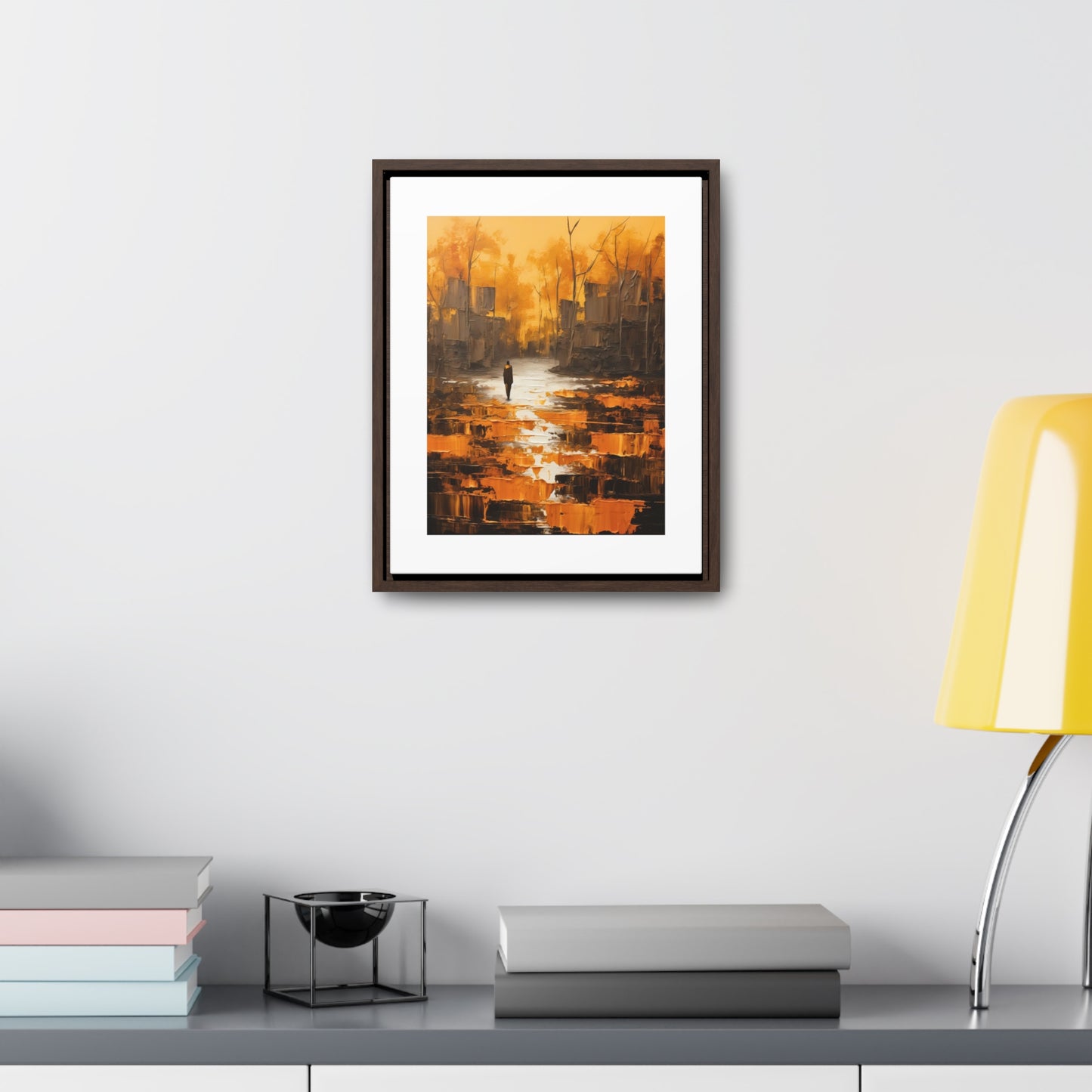 Solitude's Wisdom - Framed Canvas Wall Art