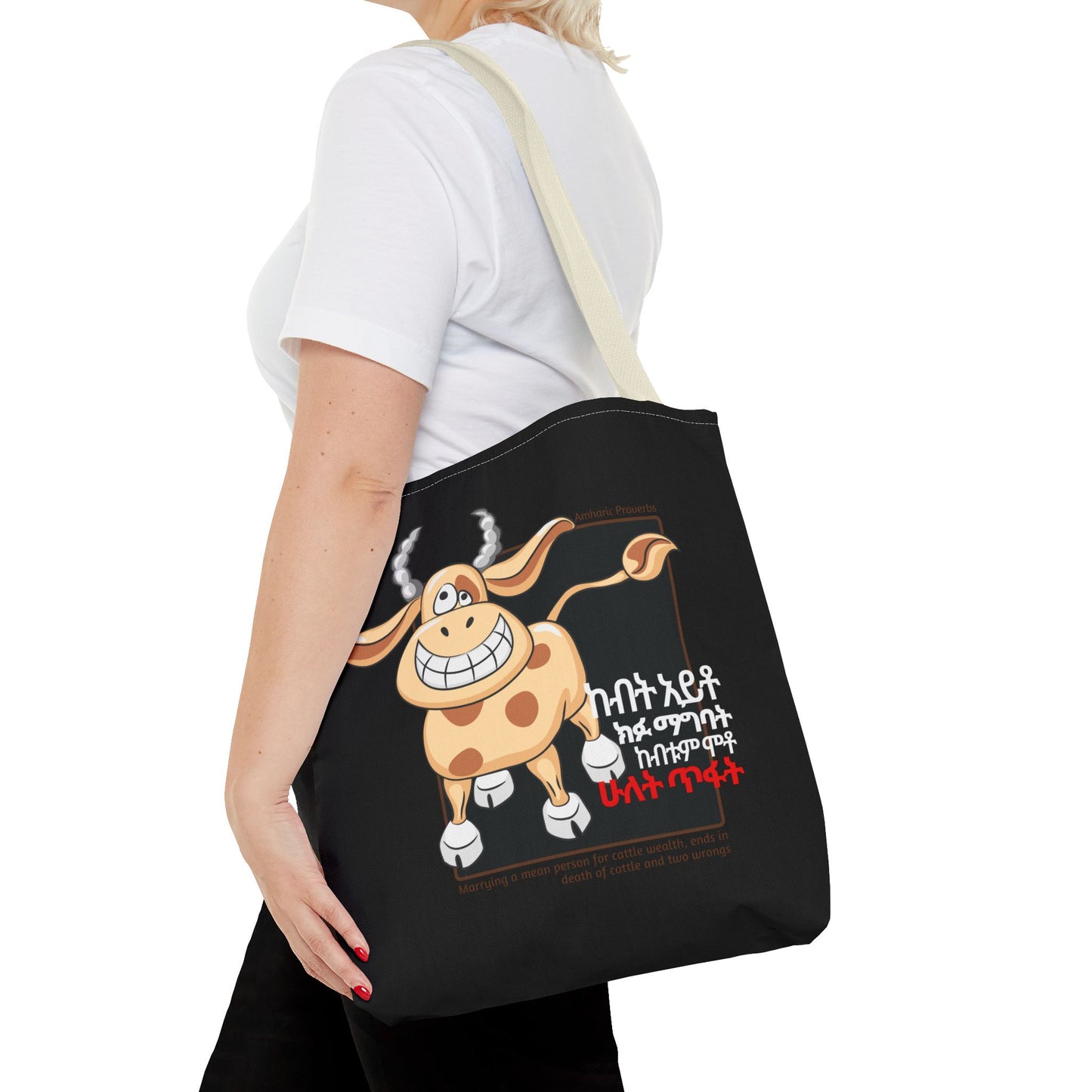 Naughty Proverbs Tote Bag Cows & Goats