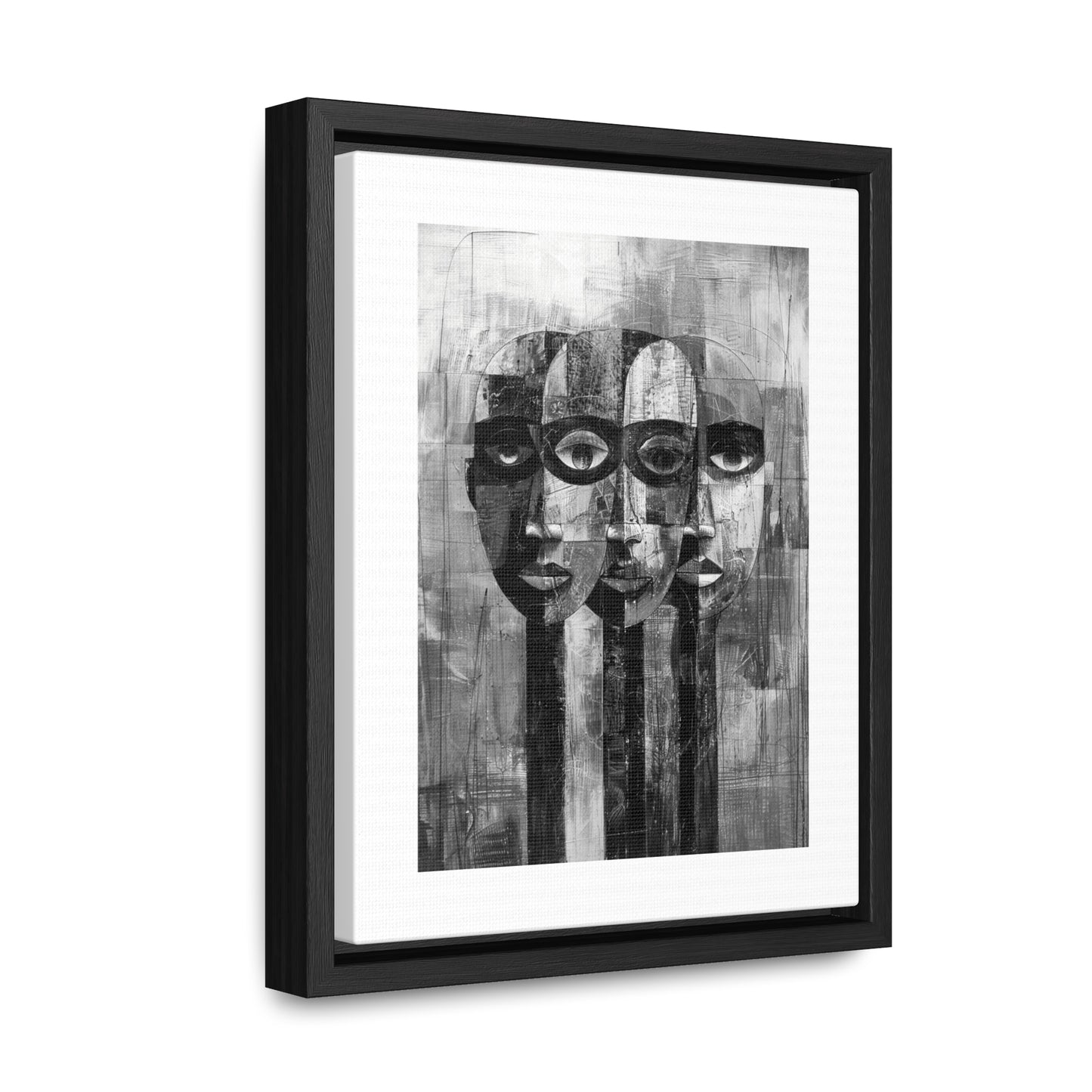 Beneath the Veil - Framed Canvas b&w Wall Art