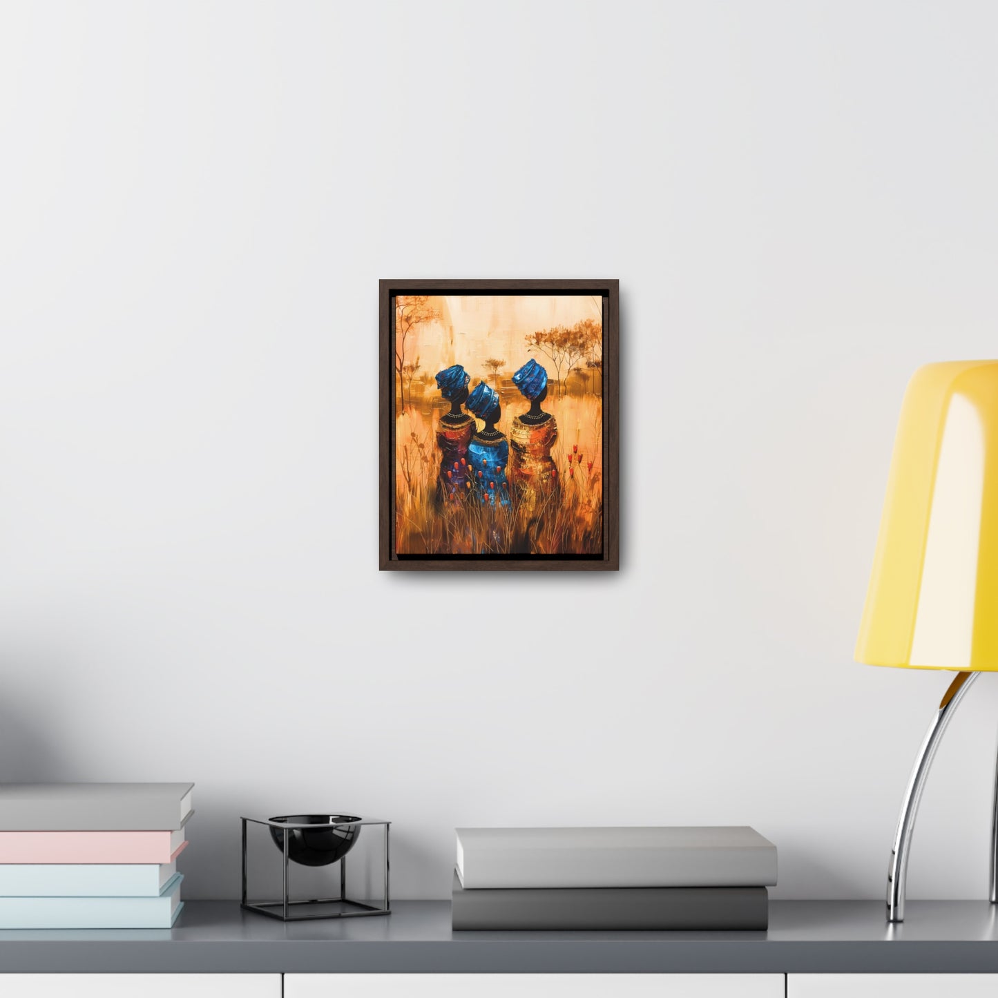 Sisters of the Savannah - Framed Canvas Wall Art