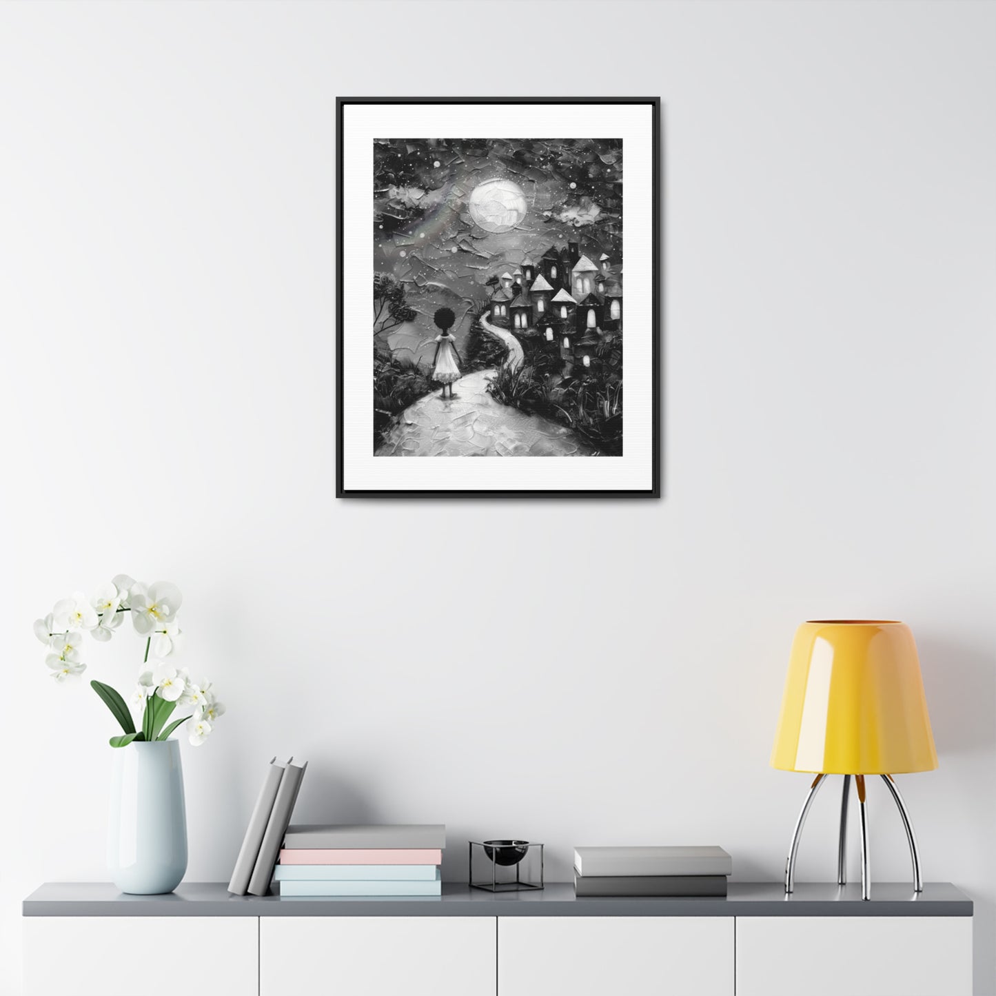 Path to Abundance I - Framed Canvas b&w Wall Art