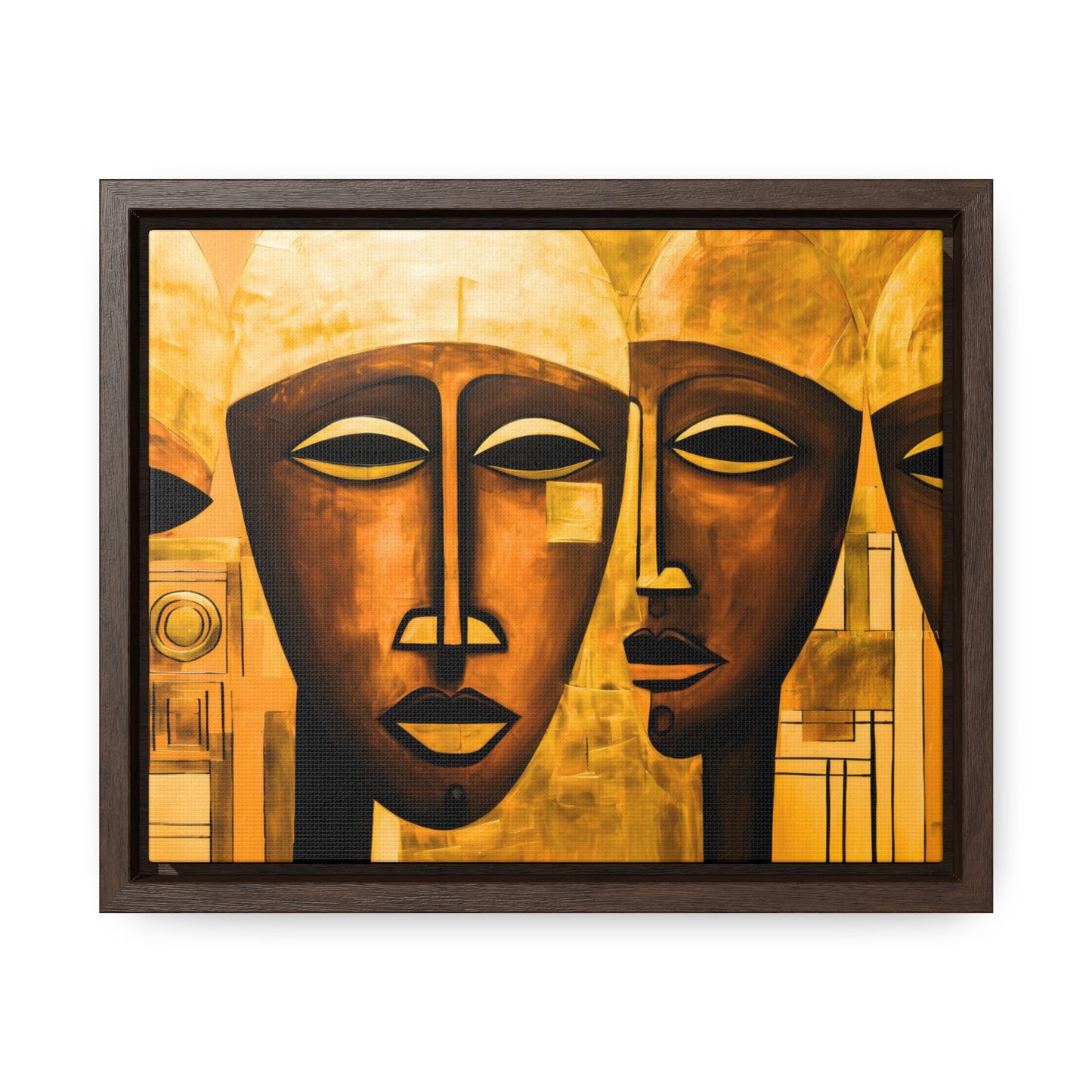 Ancestral Legacy on Ethnic Guise II - Framed Canvas Wall Art