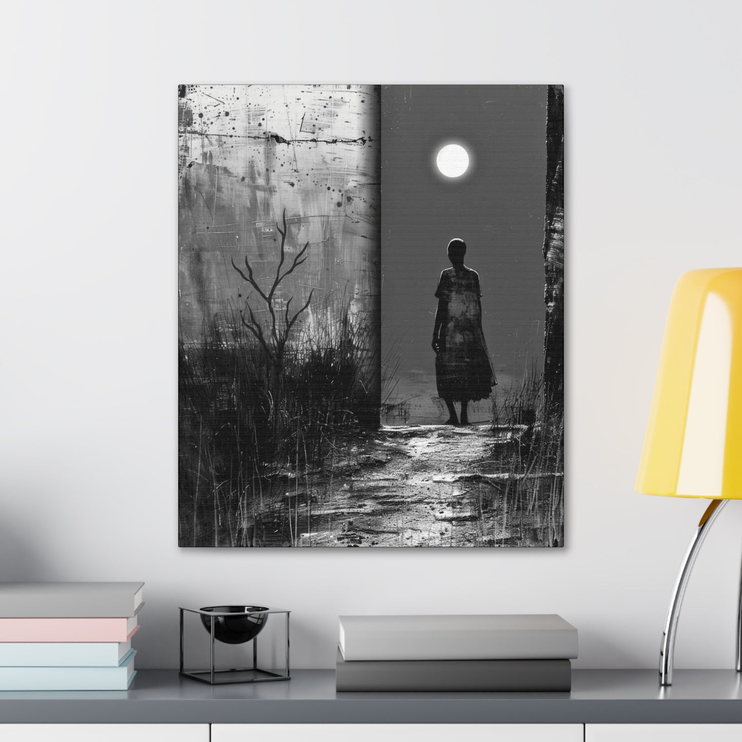 Turned the Corner - Canvas b&w Wall Art