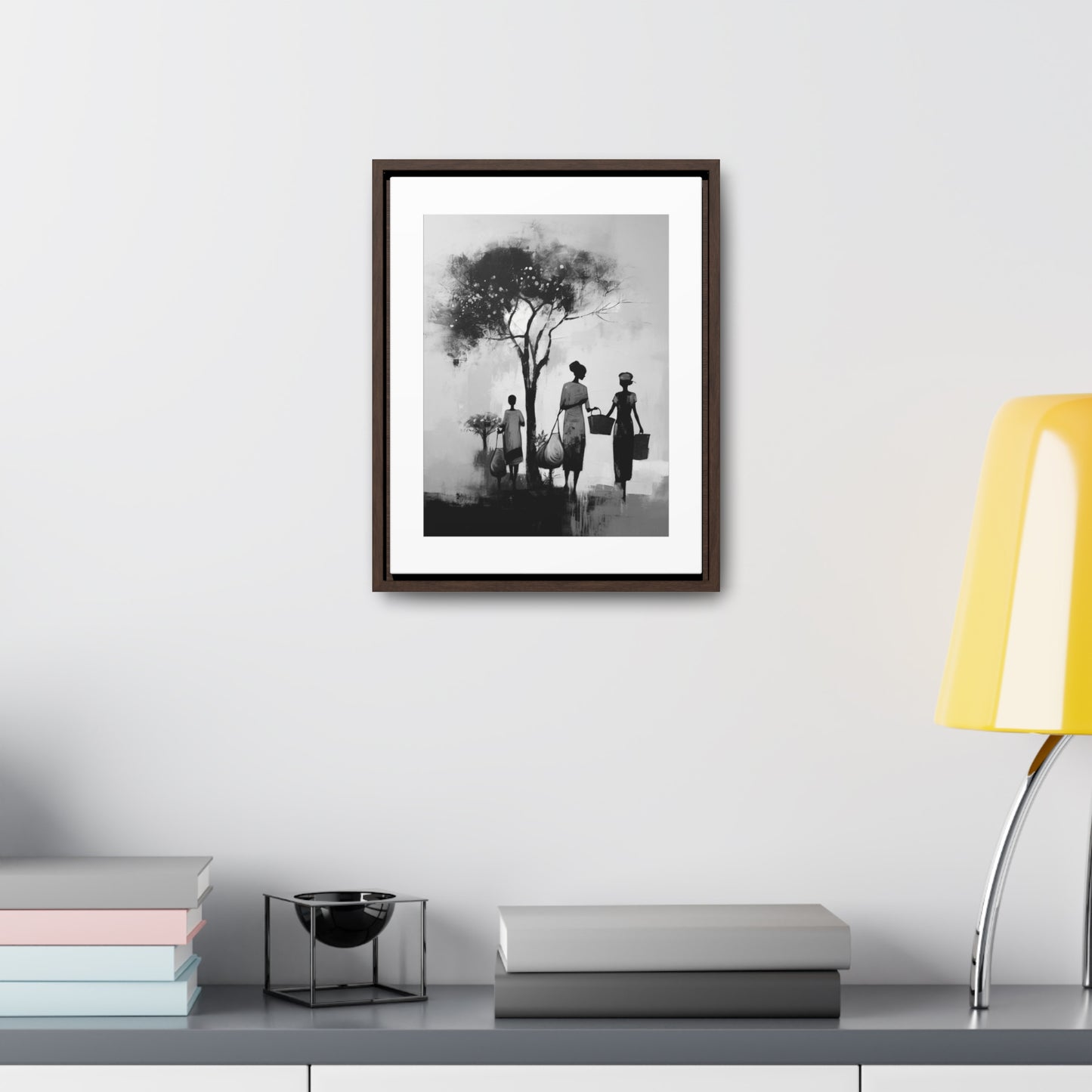 Baskets of Bond and Grace - Framed Canvas b&w Wall Art