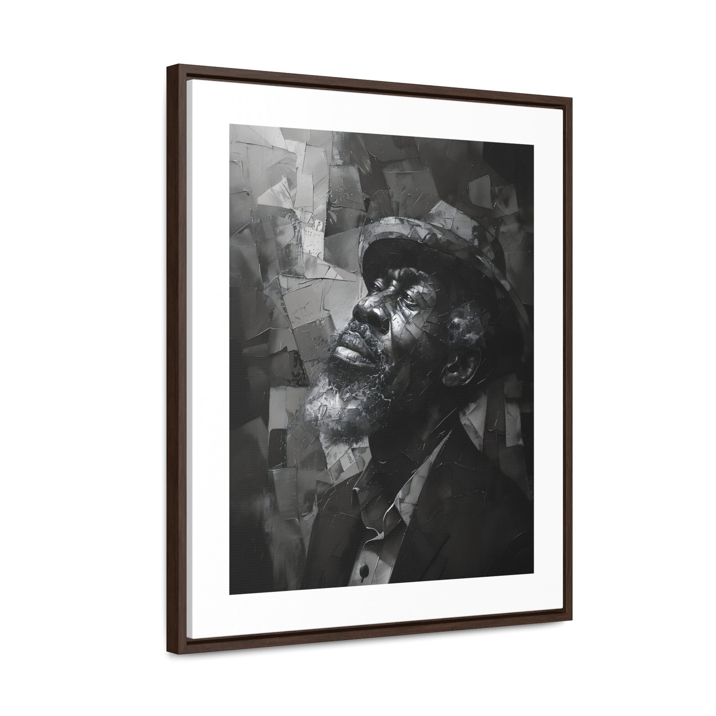 Gratitude's Whisper ተመስገን አምላኬ - Framed Canvas b&w Wall Art