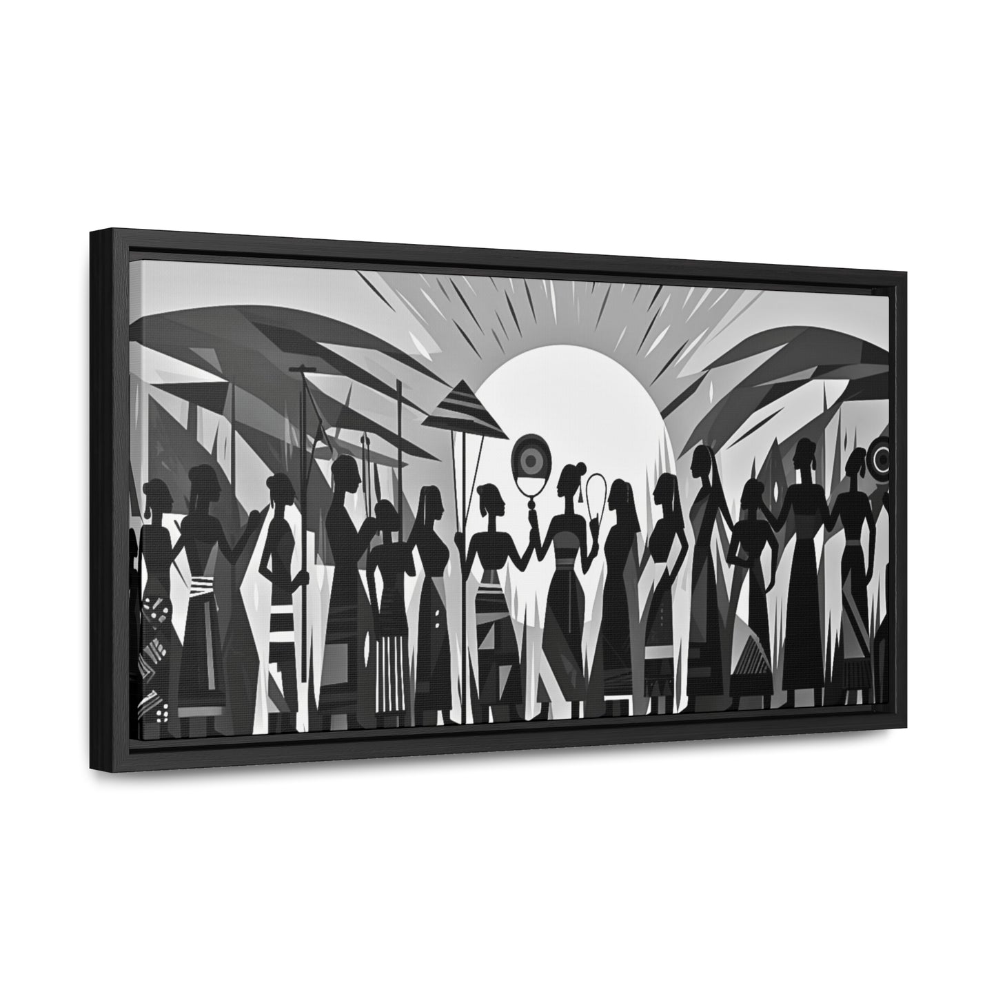 Bereket - Framed Canvas b&w Wall Art
