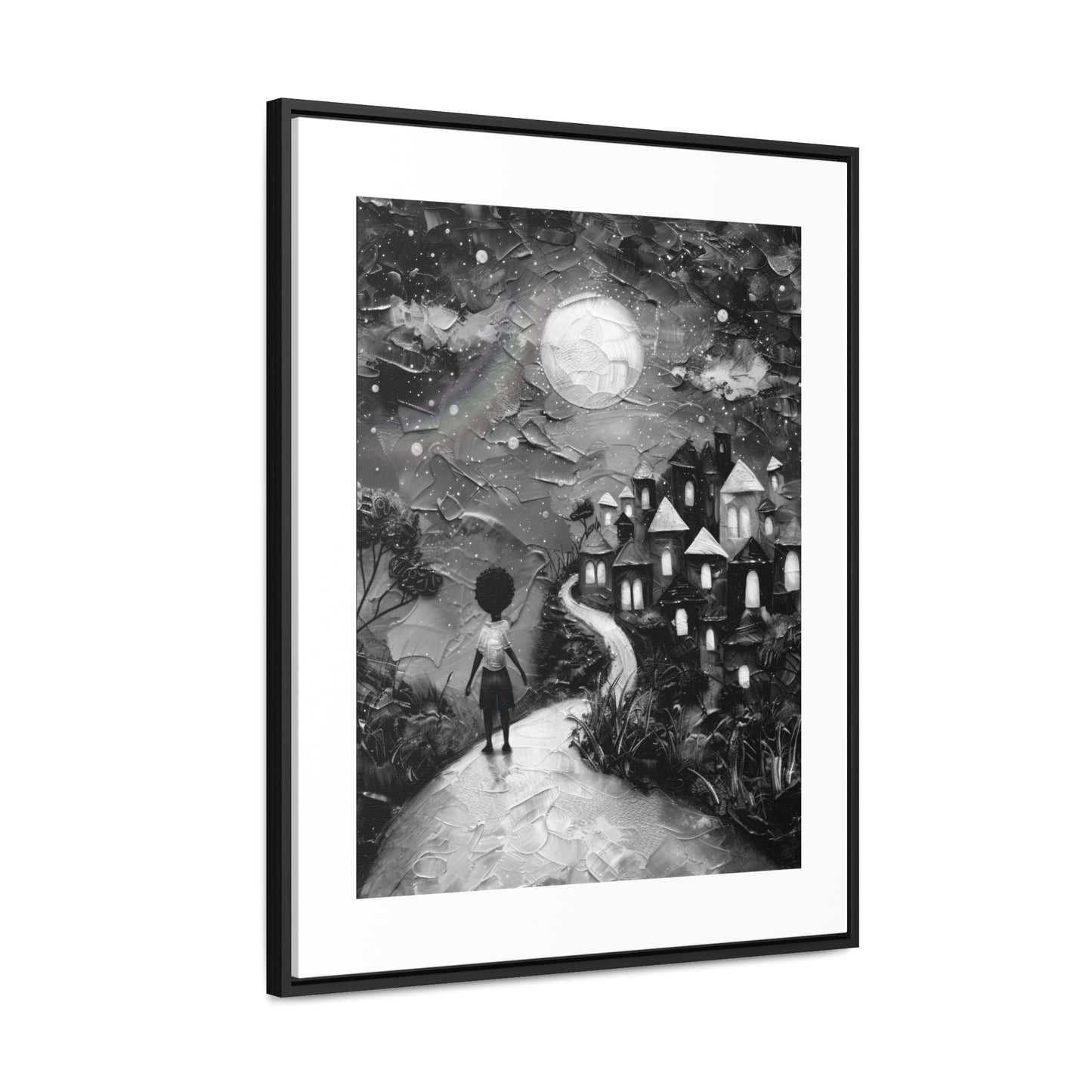 Path to Abundance II - Framed Canvas b&w Wall Art