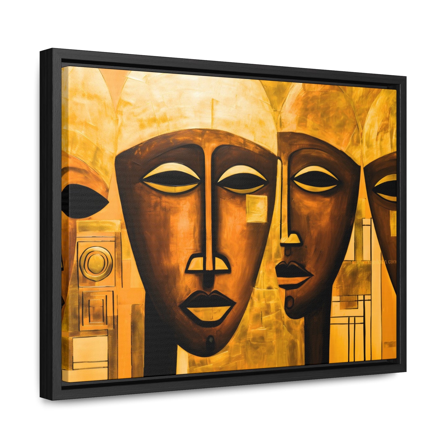 Ancestral Legacy on Ethnic Guise II - Framed Canvas Wall Art