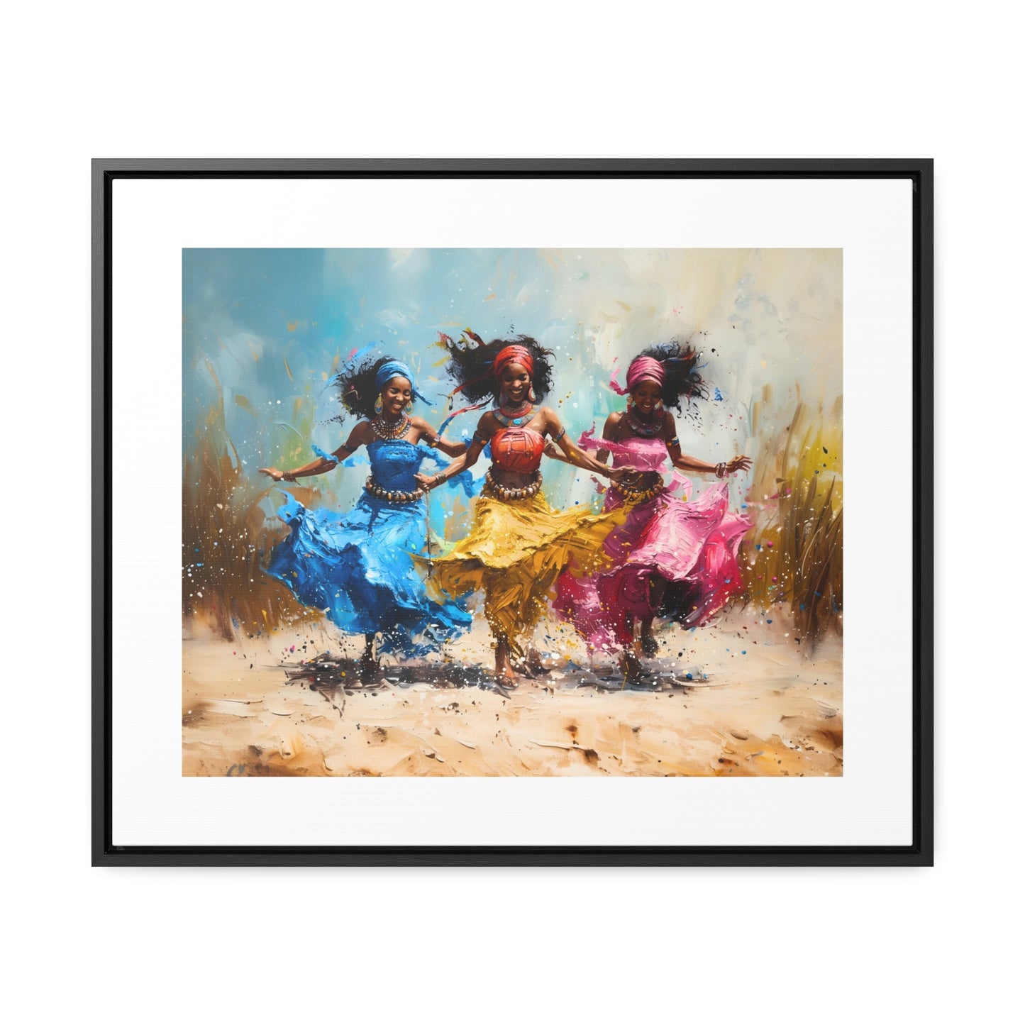 Windswept Rhythm - Framed Canvas Wall Art