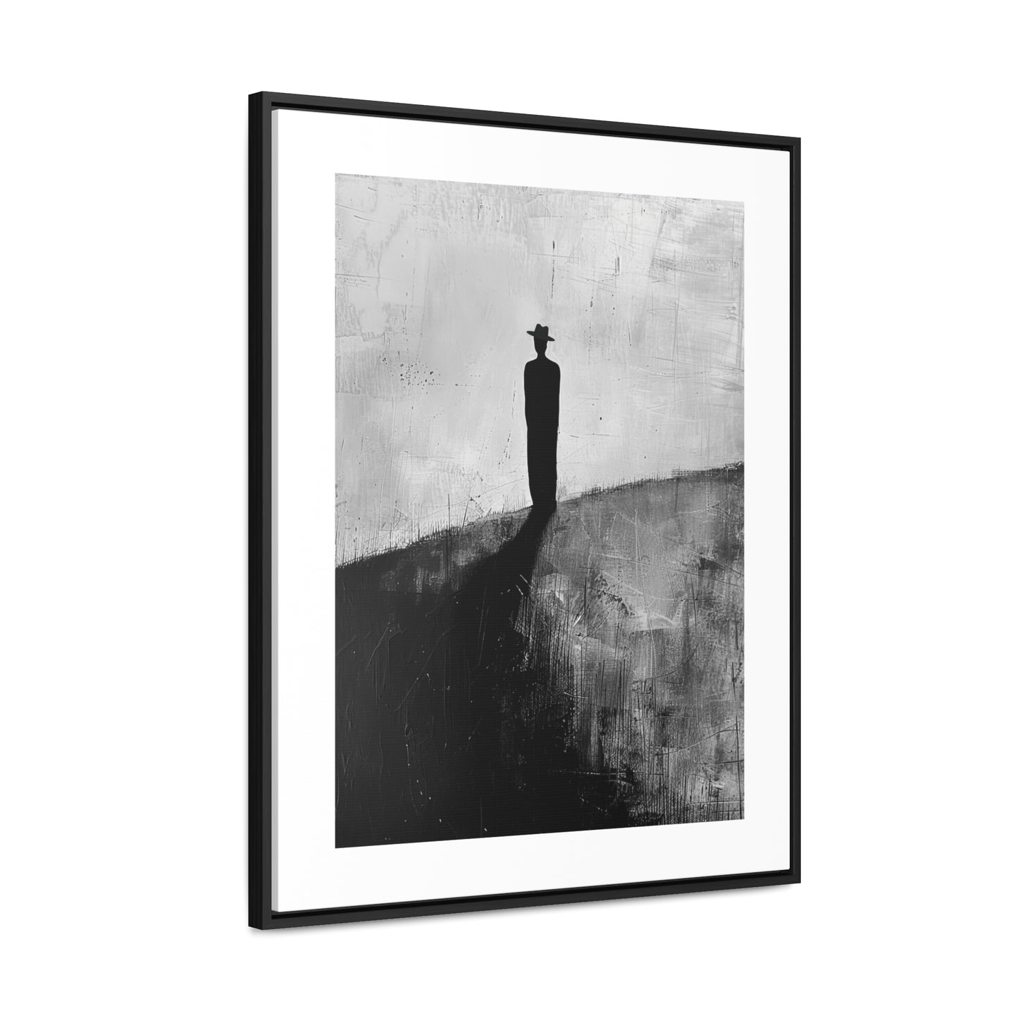 Alone, not Lonely - Framed Canvas Wall b&w Art