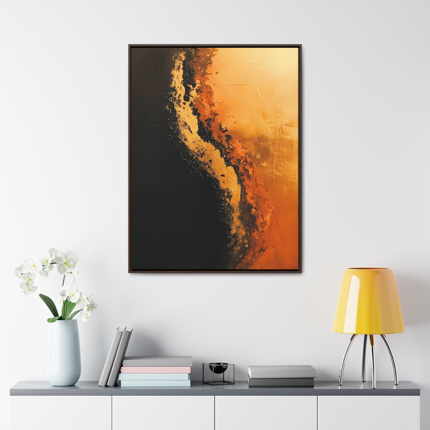 Yin Yang Shore - Framed Canvas Wall Art