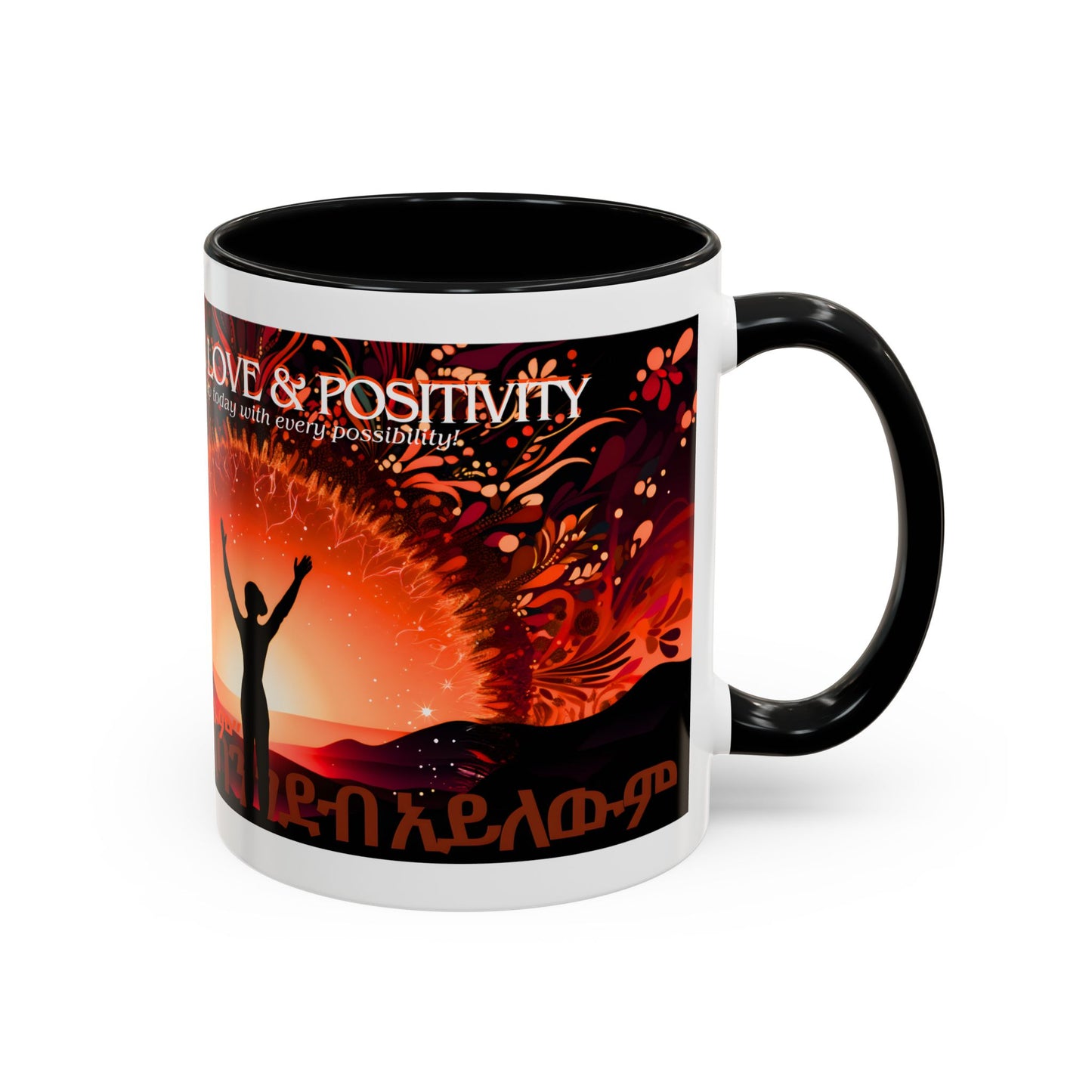 Woman Dreams Ceramic Mug, two tone