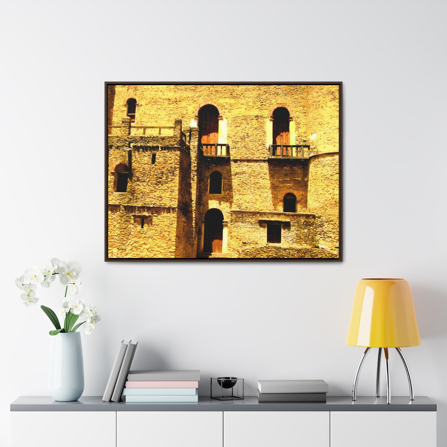 Whispers in Stone - Framed Canvas Photography