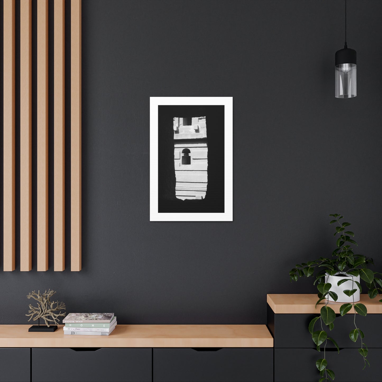 Sacred Portal - Canvas Photography b&w