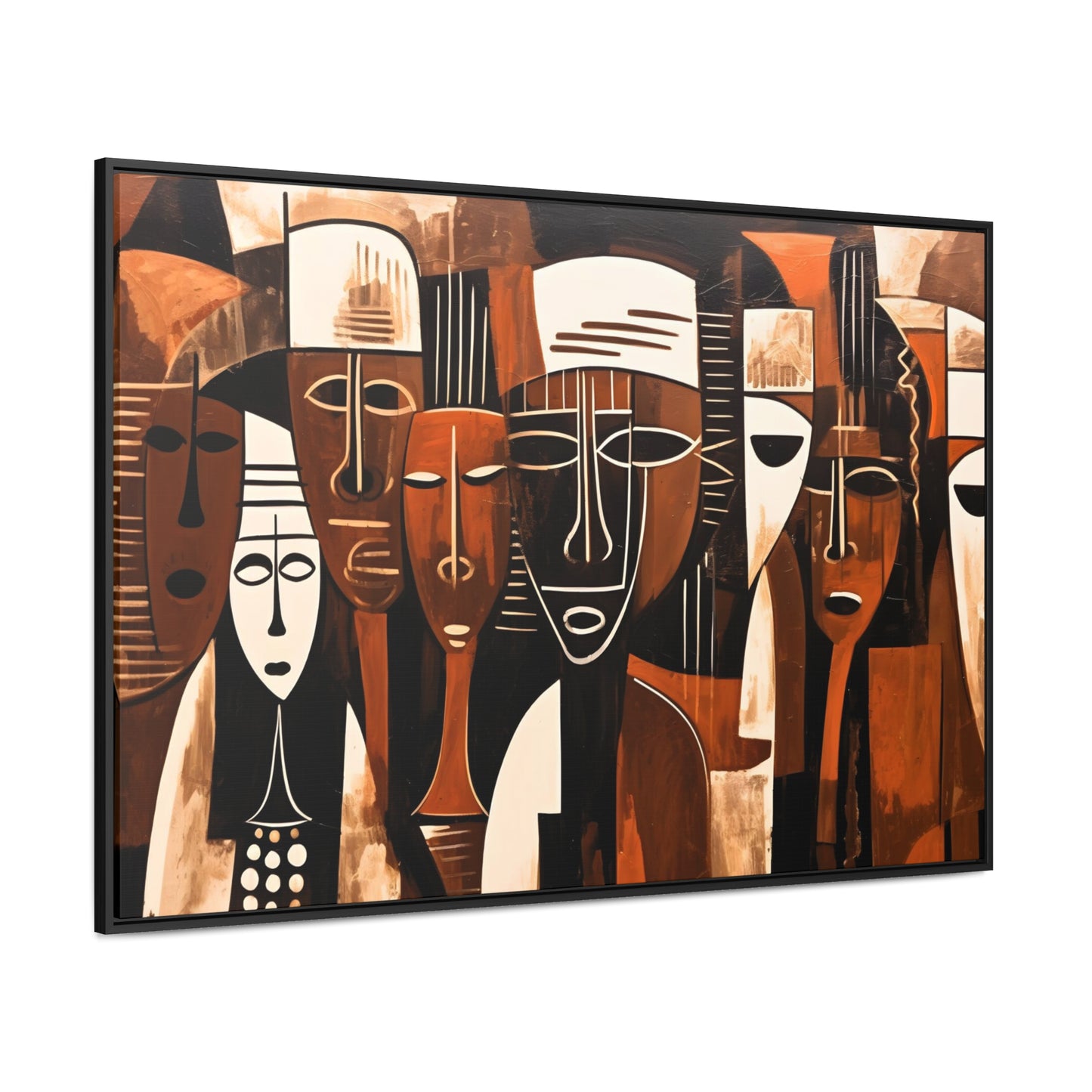Ancestral Legacy on Ethnic Guise - Framed Canvas Wall Art