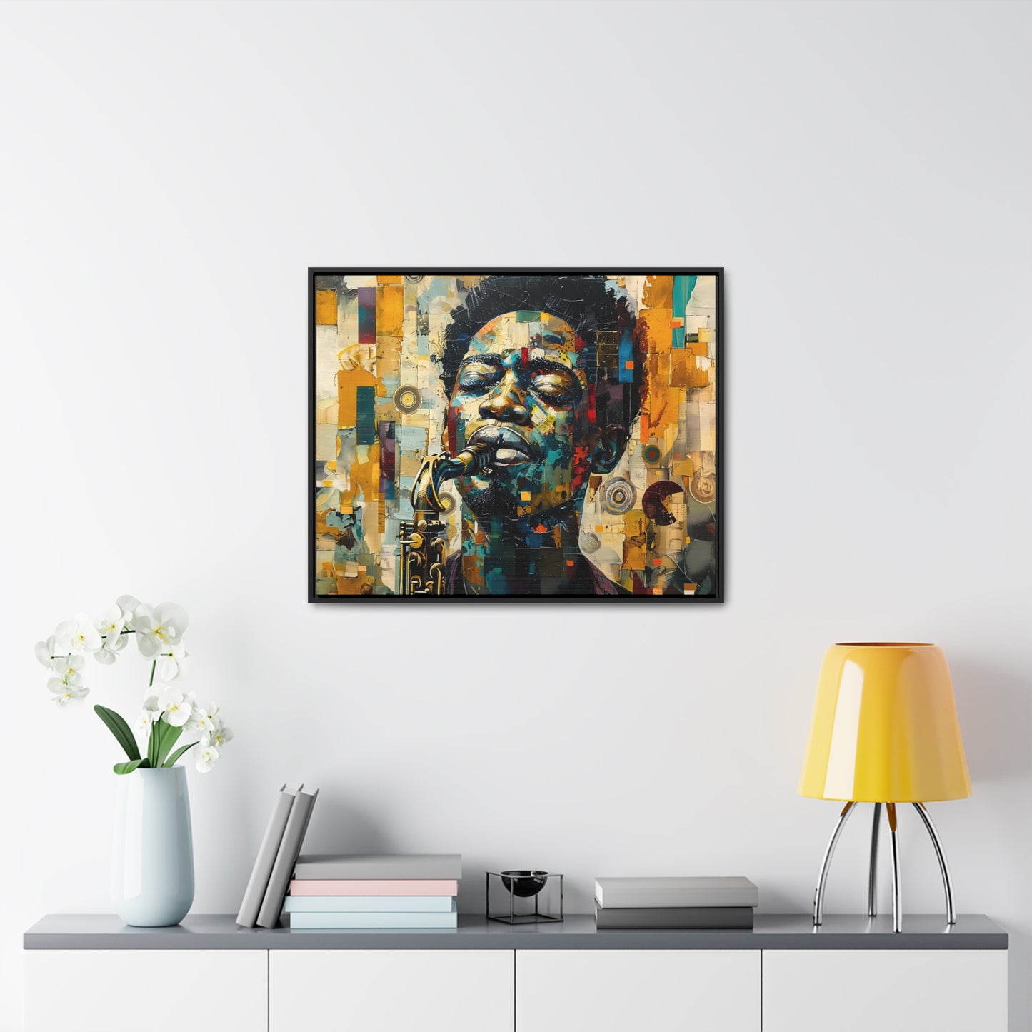 Soul of the Sax - Framed Canvas Wall Art