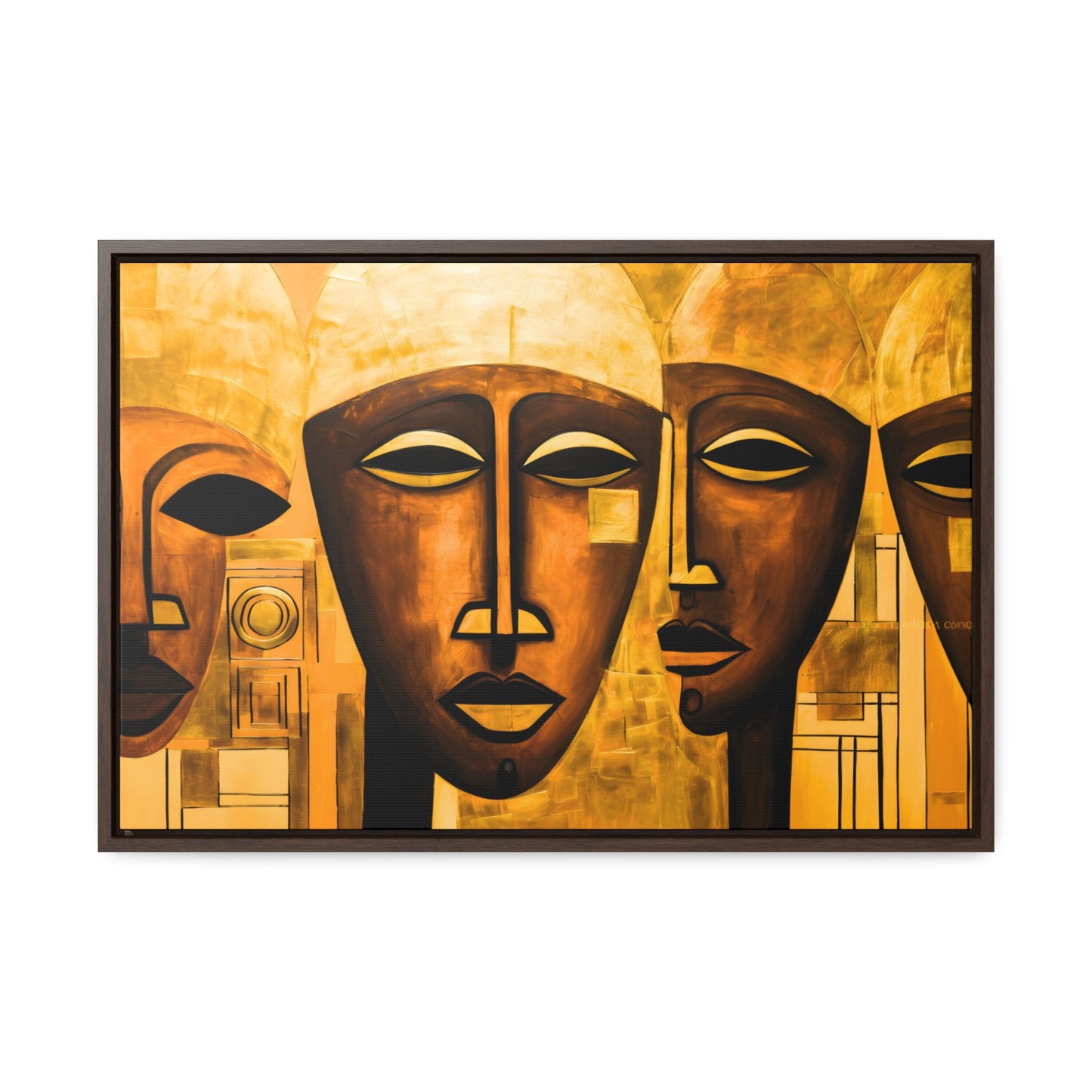 Ancestral Legacy on Ethnic Guise II - Framed Canvas Wall Art