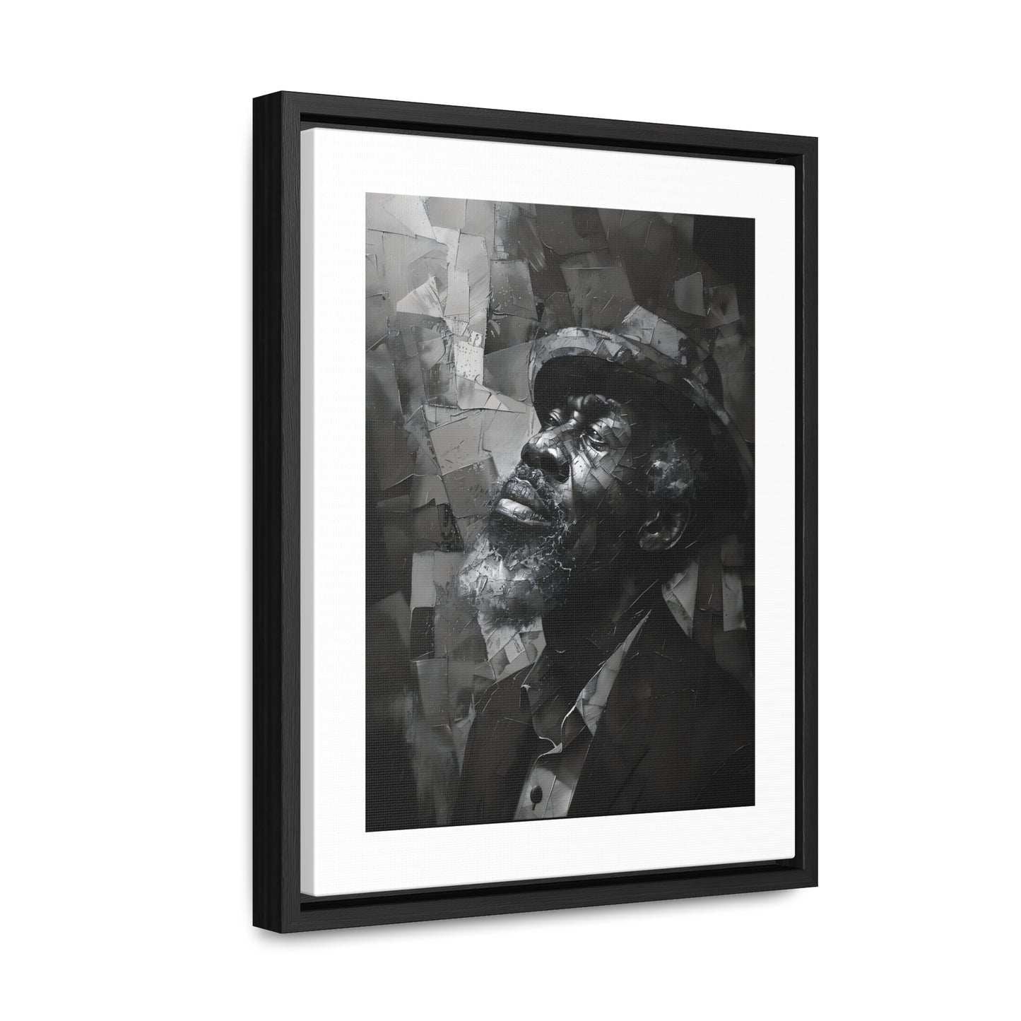 Gratitude's Whisper ተመስገን አምላኬ - Framed Canvas b&w Wall Art