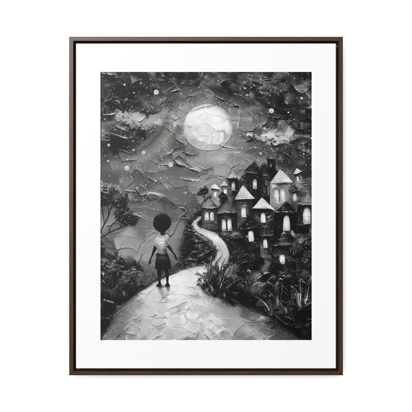 Path to Abundance II - Framed Canvas b&w Wall Art