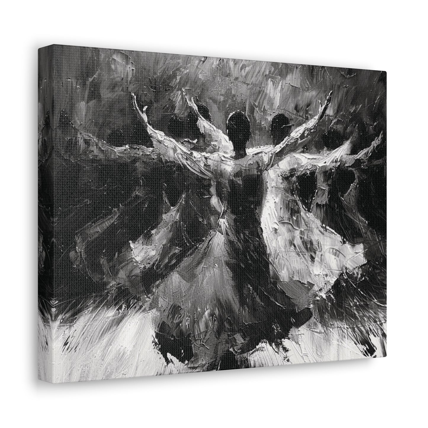 Hearts Wide and Lifted - Canvas b&w Wall Art