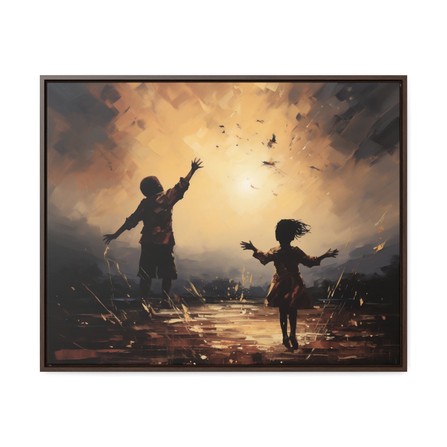 Playing with Light - Framed Canvas Wall Art