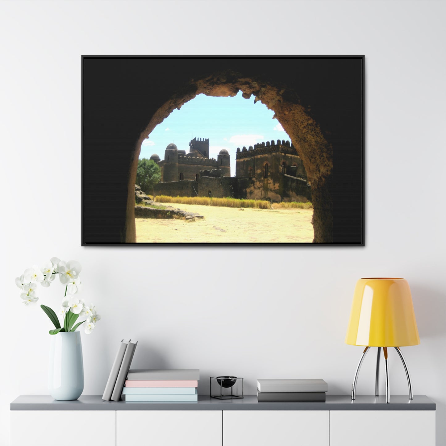 Through the Lion's Jaws - Framed Canvas Photography