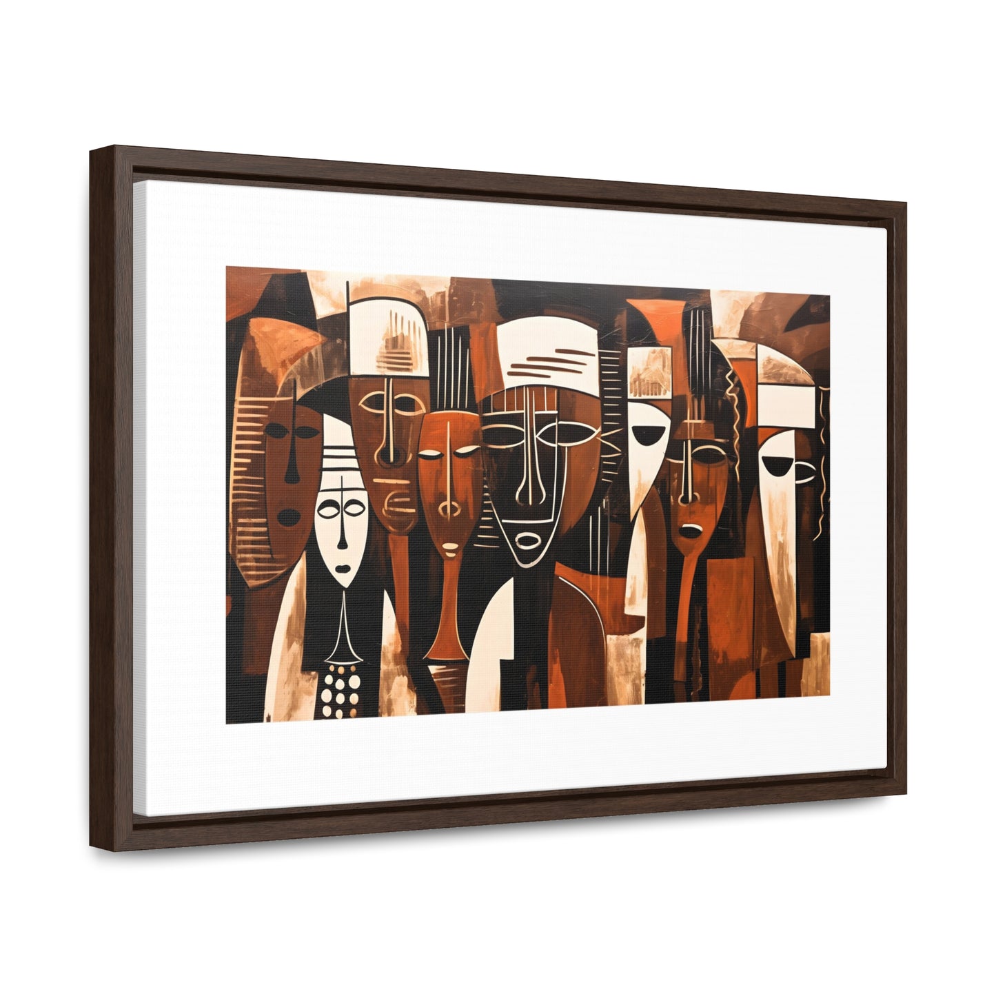 Ancestral Legacy on Ethnic Guise - Framed Canvas Wall Art