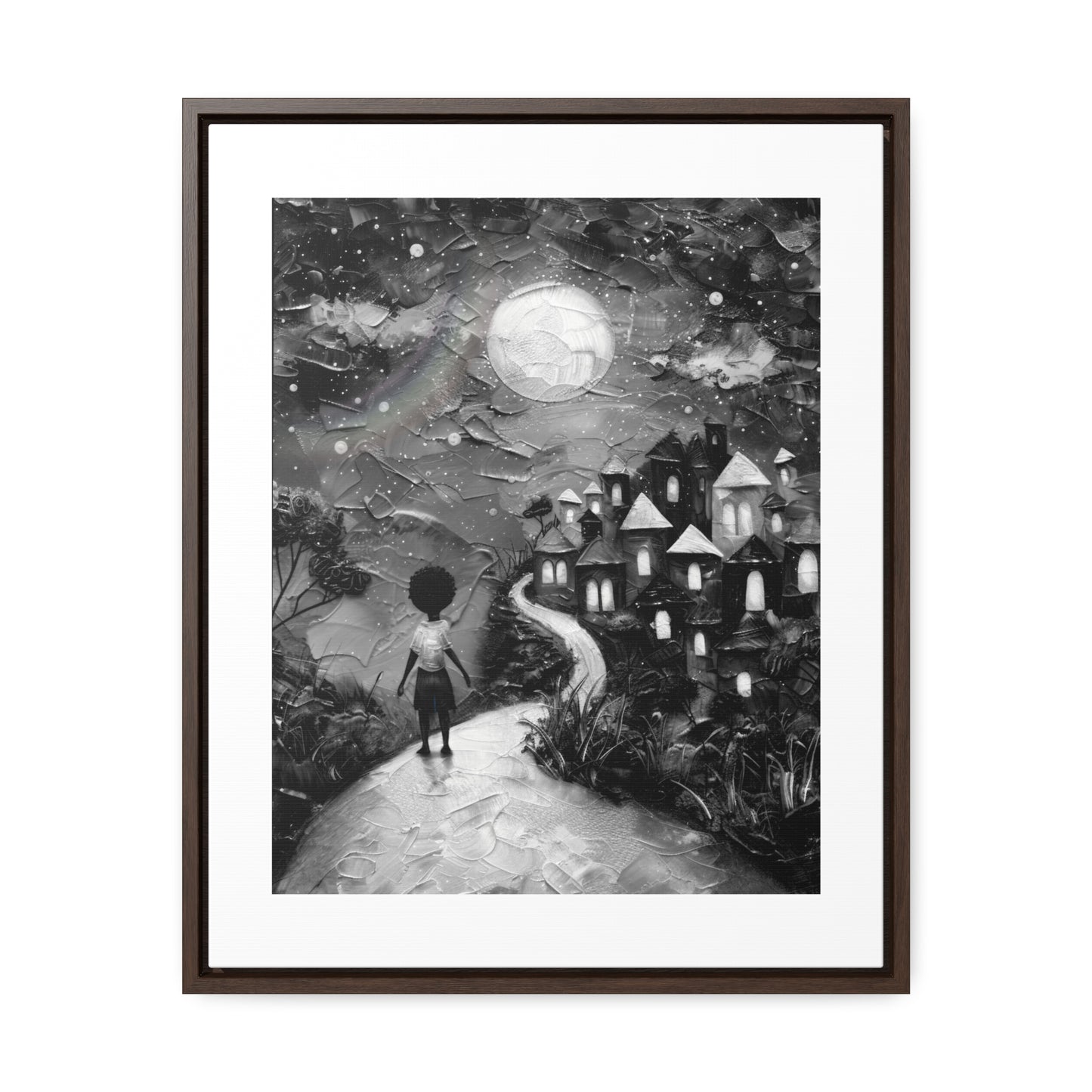 Path to Abundance II - Framed Canvas b&w Wall Art