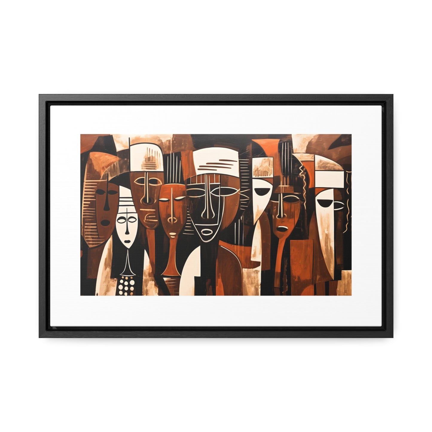 Ancestral Legacy on Ethnic Guise - Framed Canvas Wall Art