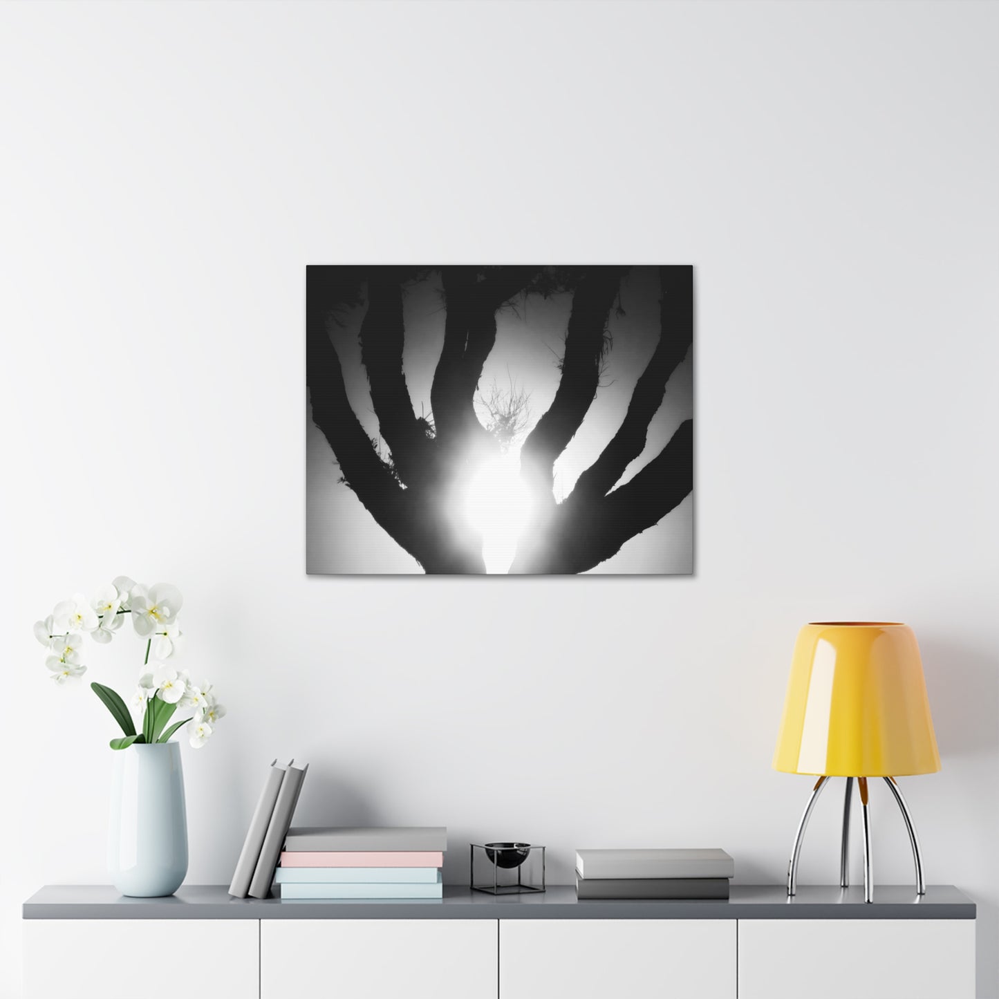 De-Light in the Heart of the Soul - Canvas Photography b/w