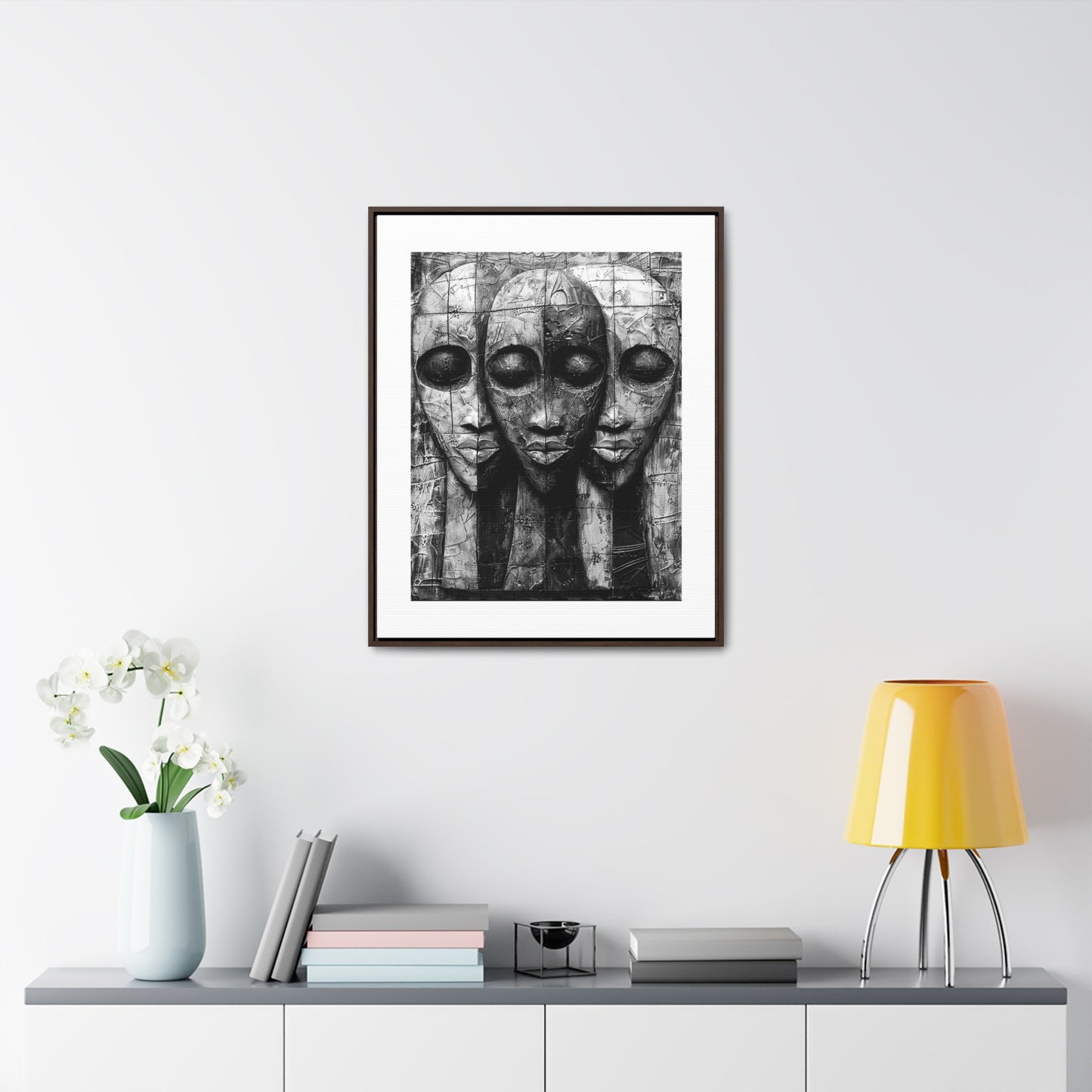 Got your back - Framed Canvas b&w Wall Art