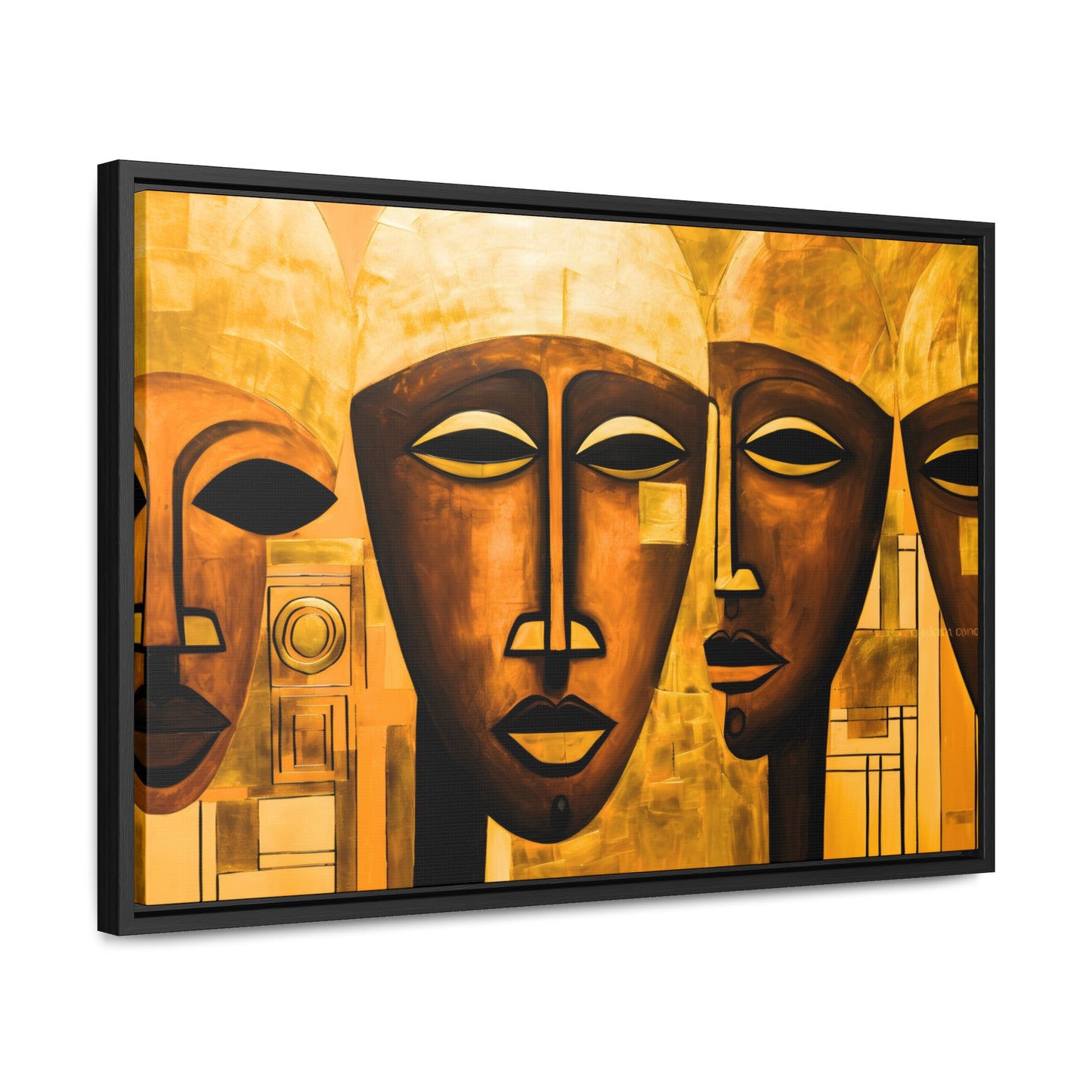 Ancestral Legacy on Ethnic Guise II - Framed Canvas Wall Art