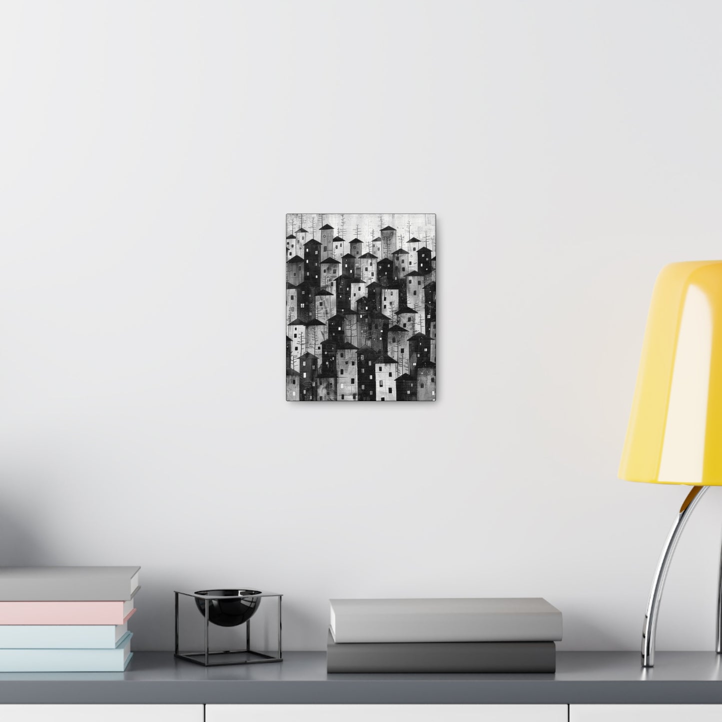 City of Inner Heights - Canvas b&w Wall Art