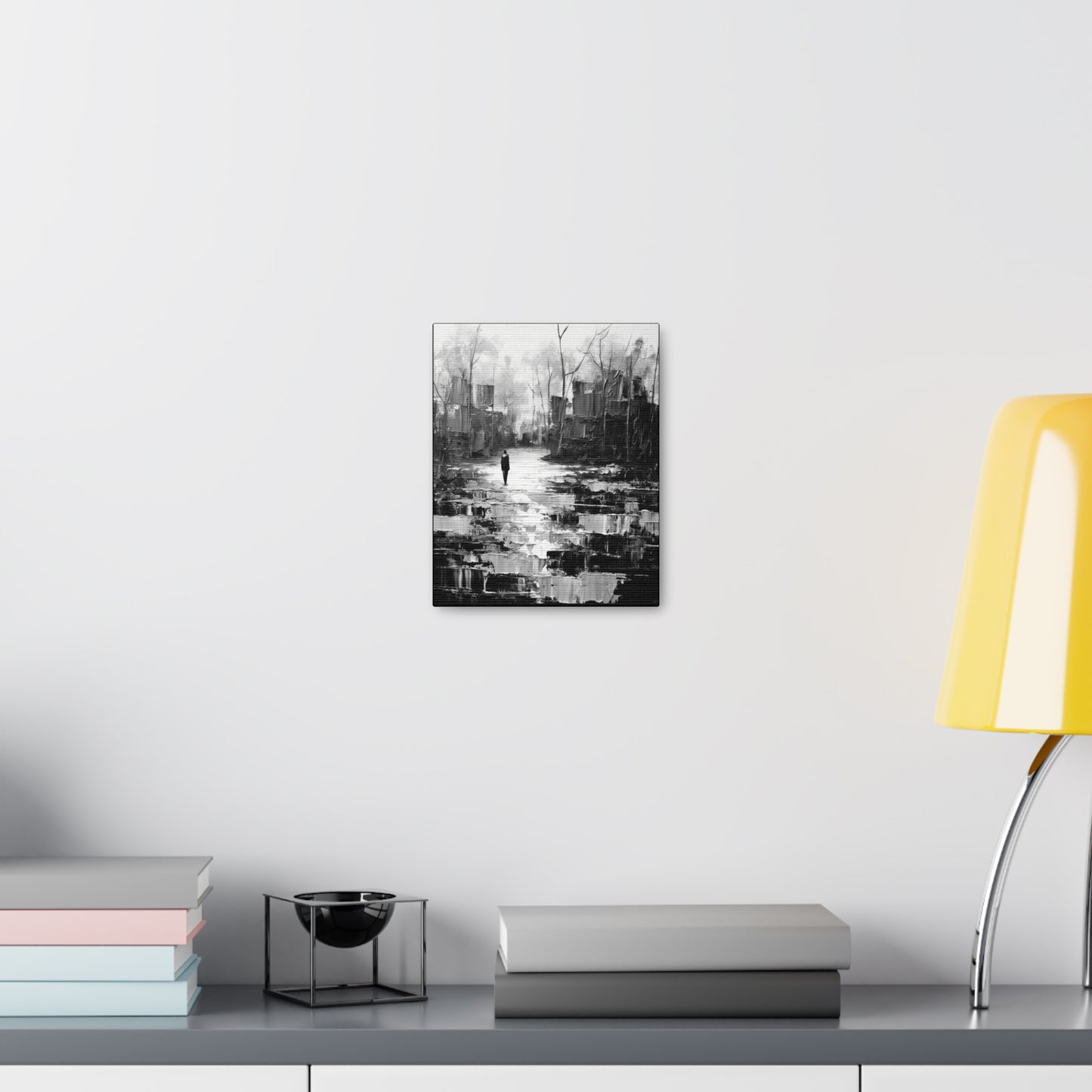 Solitude's Wisdom - Canvas b&w Wall Art