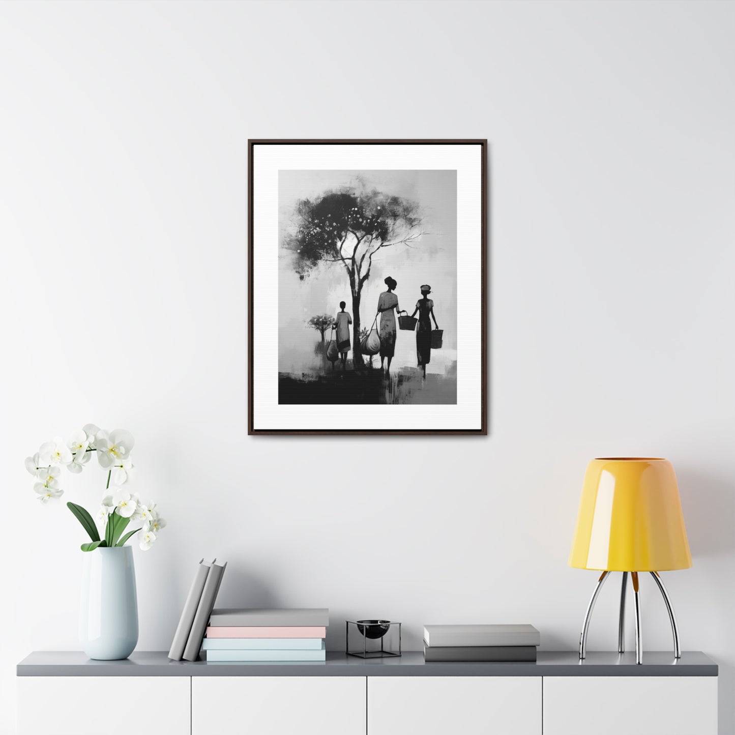 Baskets of Bond and Grace - Framed Canvas b&w Wall Art