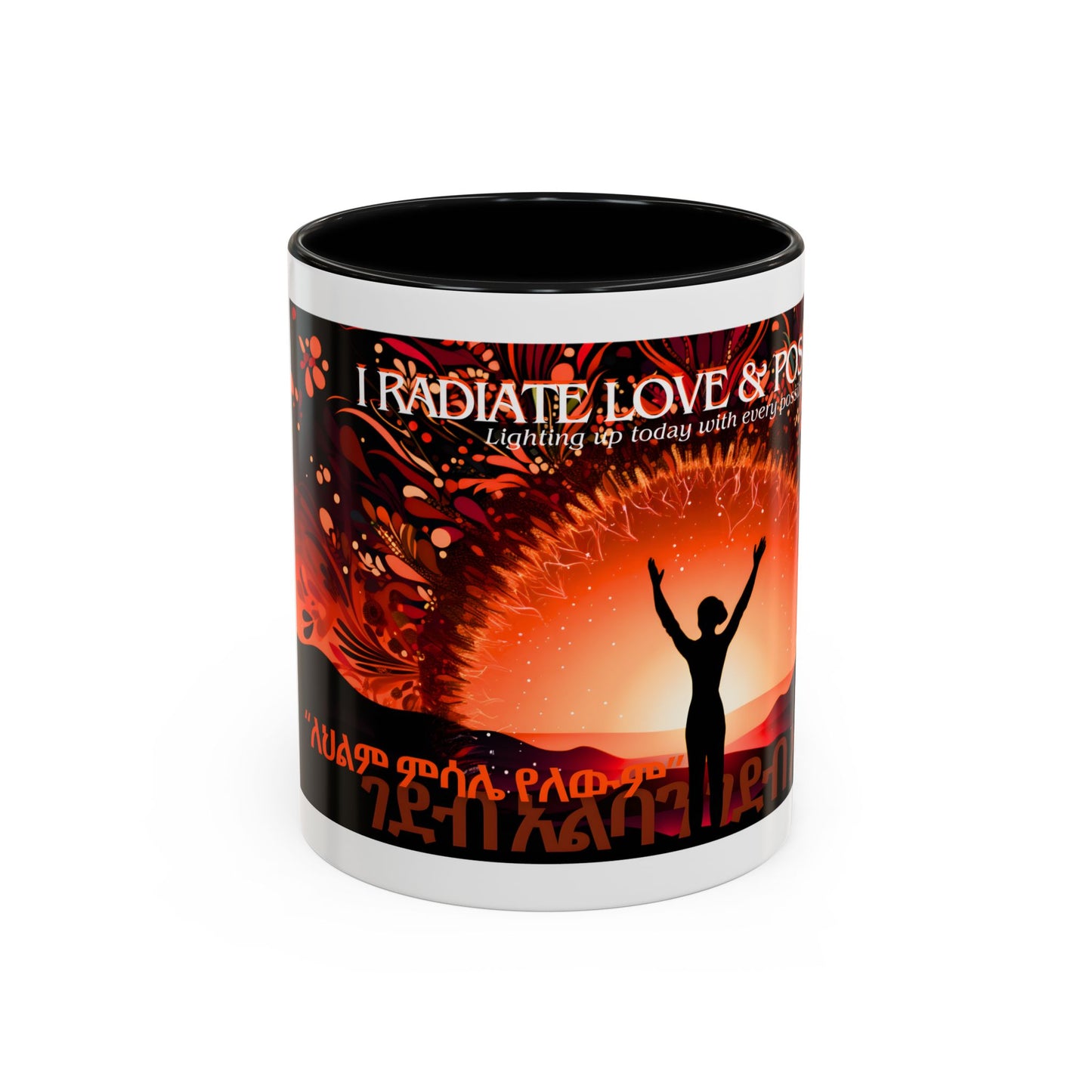 Woman Dreams Ceramic Mug, two tone