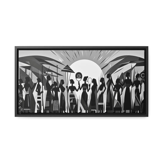 Bereket - Framed Canvas b&w Wall Art