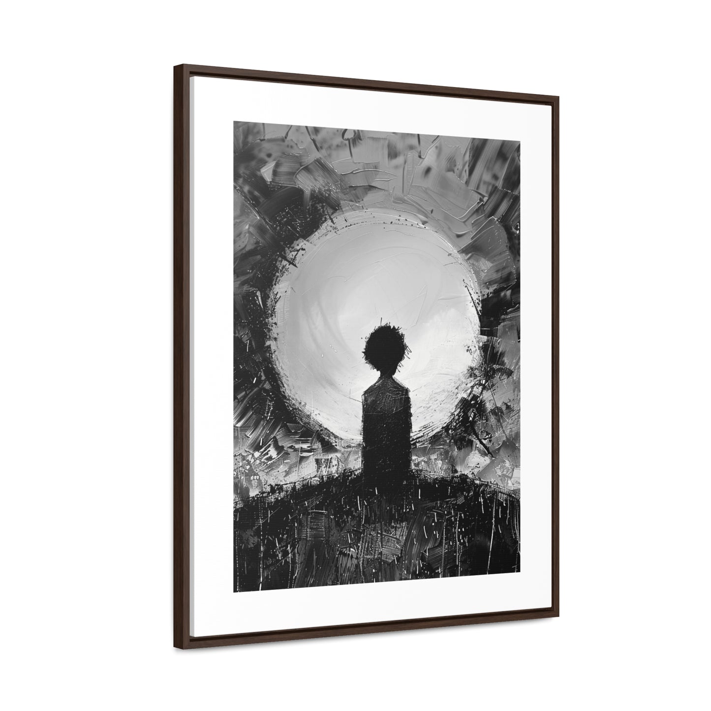 A Dawn of Promise - Framed Canvas b&w Wall Art