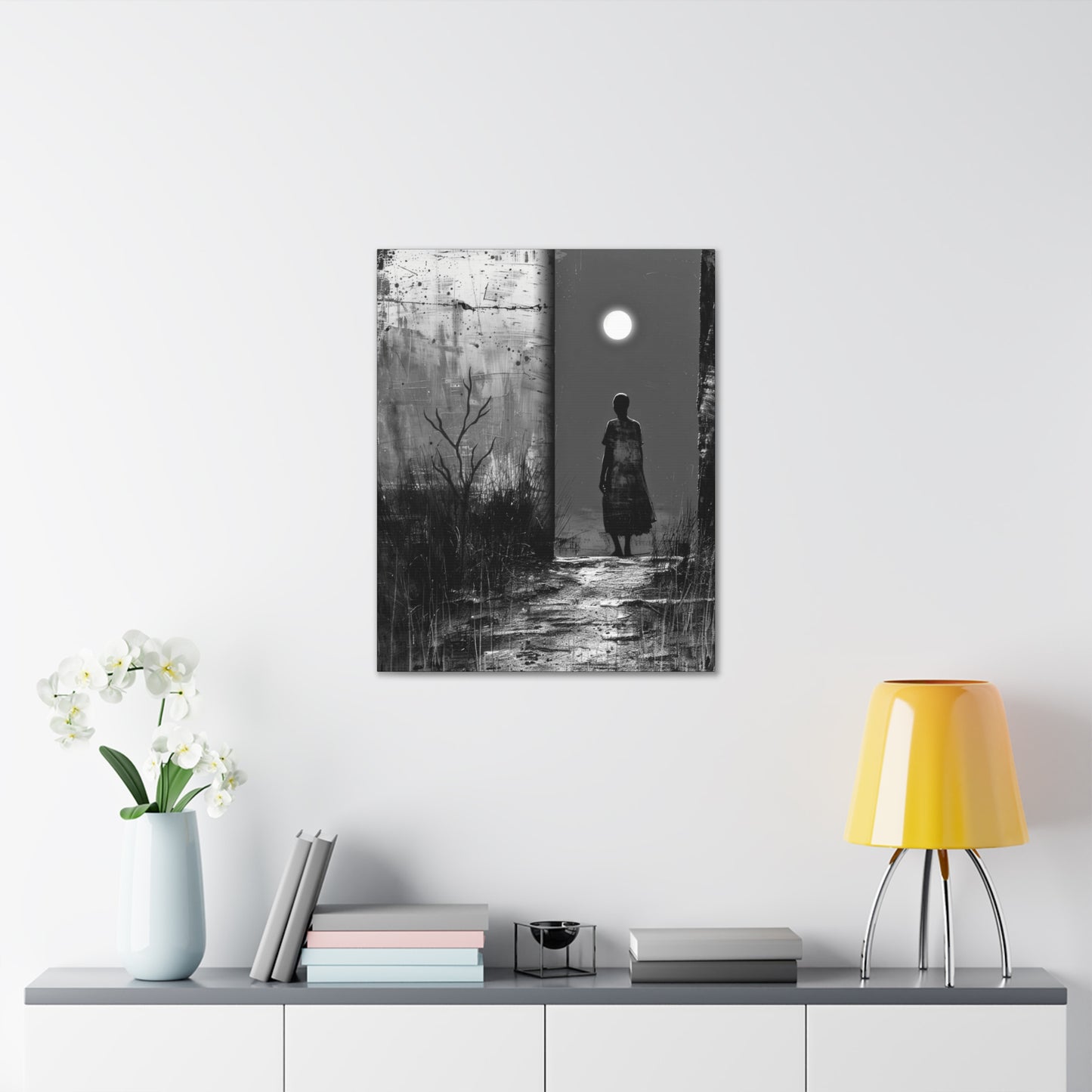 Turned the Corner - Canvas b&w Wall Art