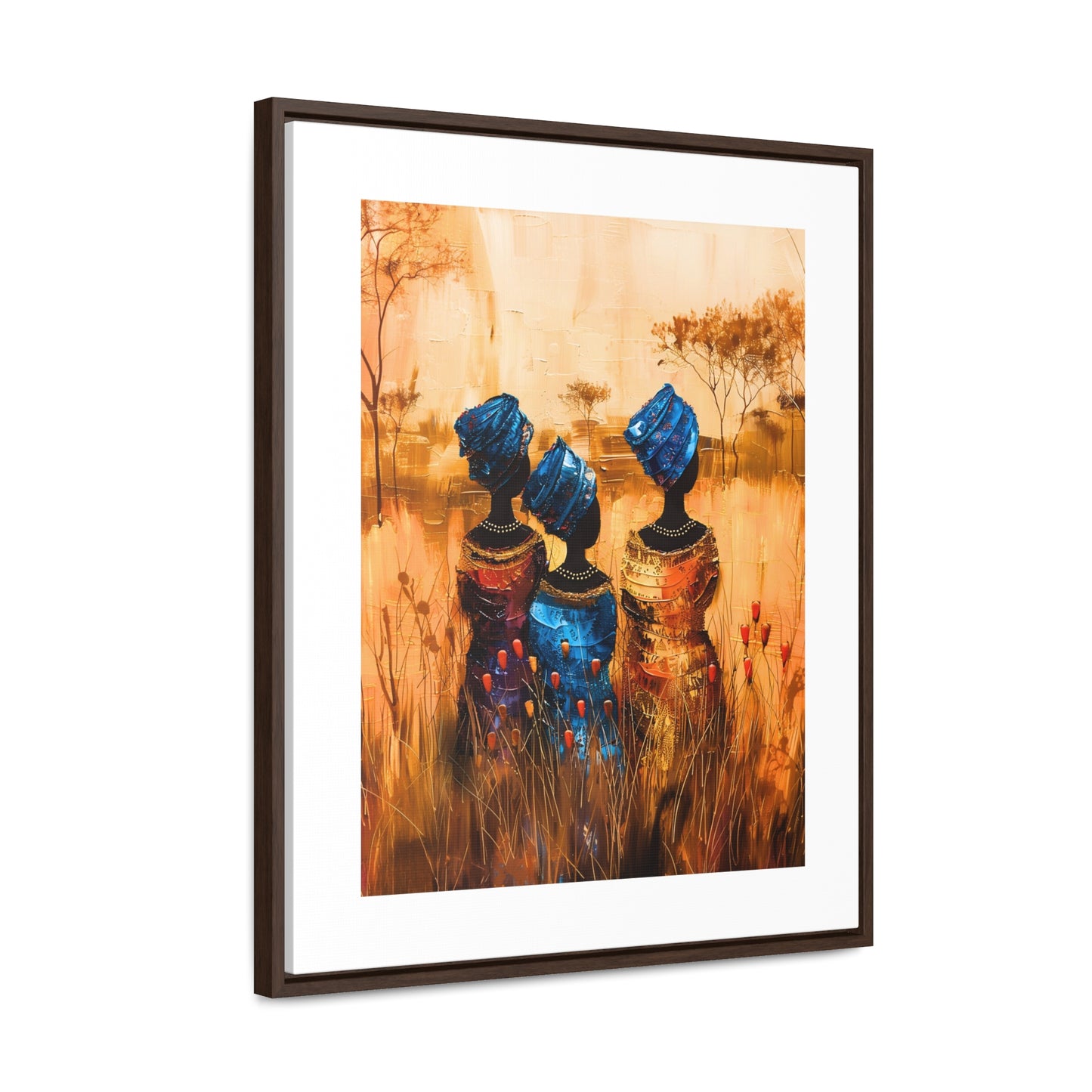 Sisters of the Savannah - Framed Canvas Wall Art