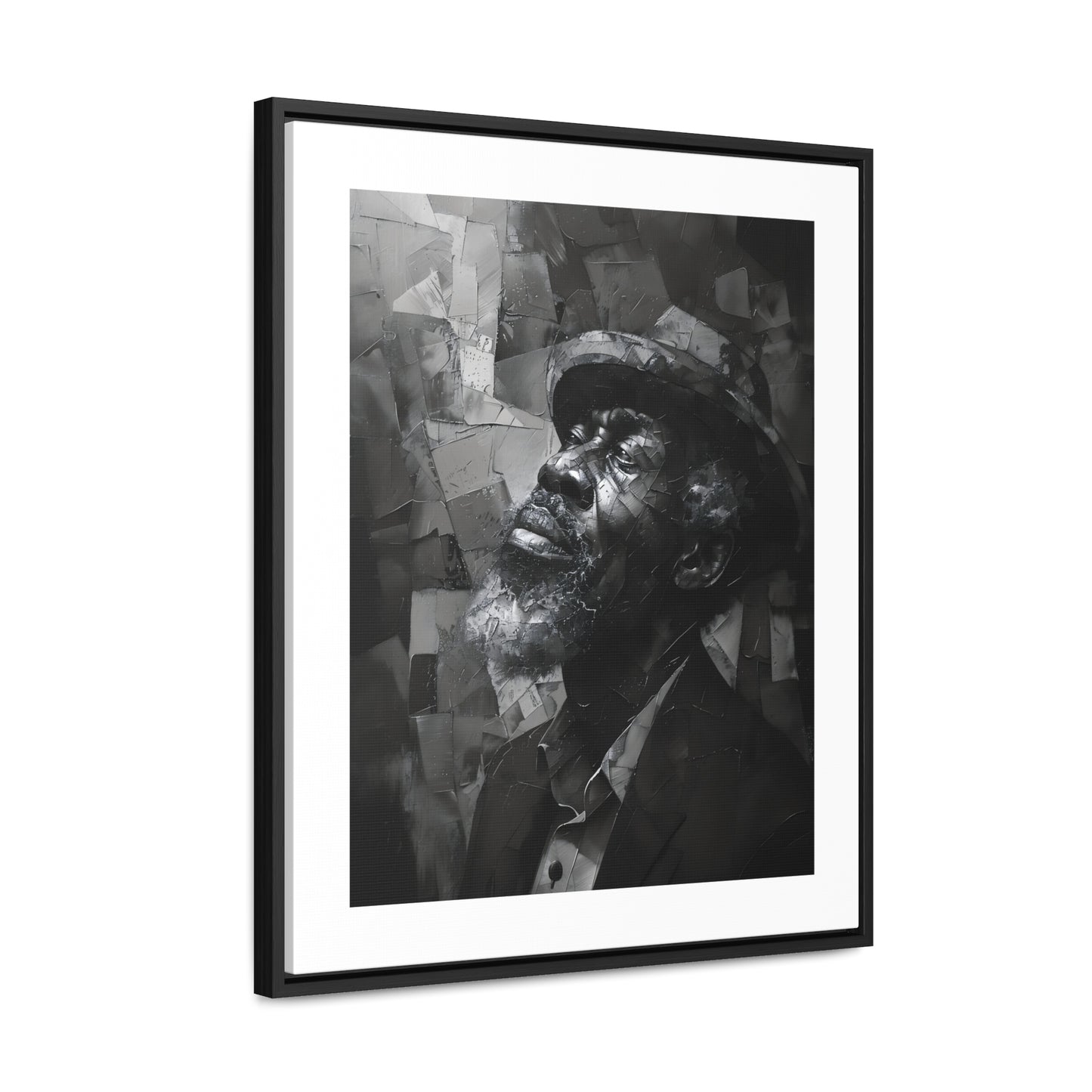 Gratitude's Whisper ተመስገን አምላኬ - Framed Canvas b&w Wall Art