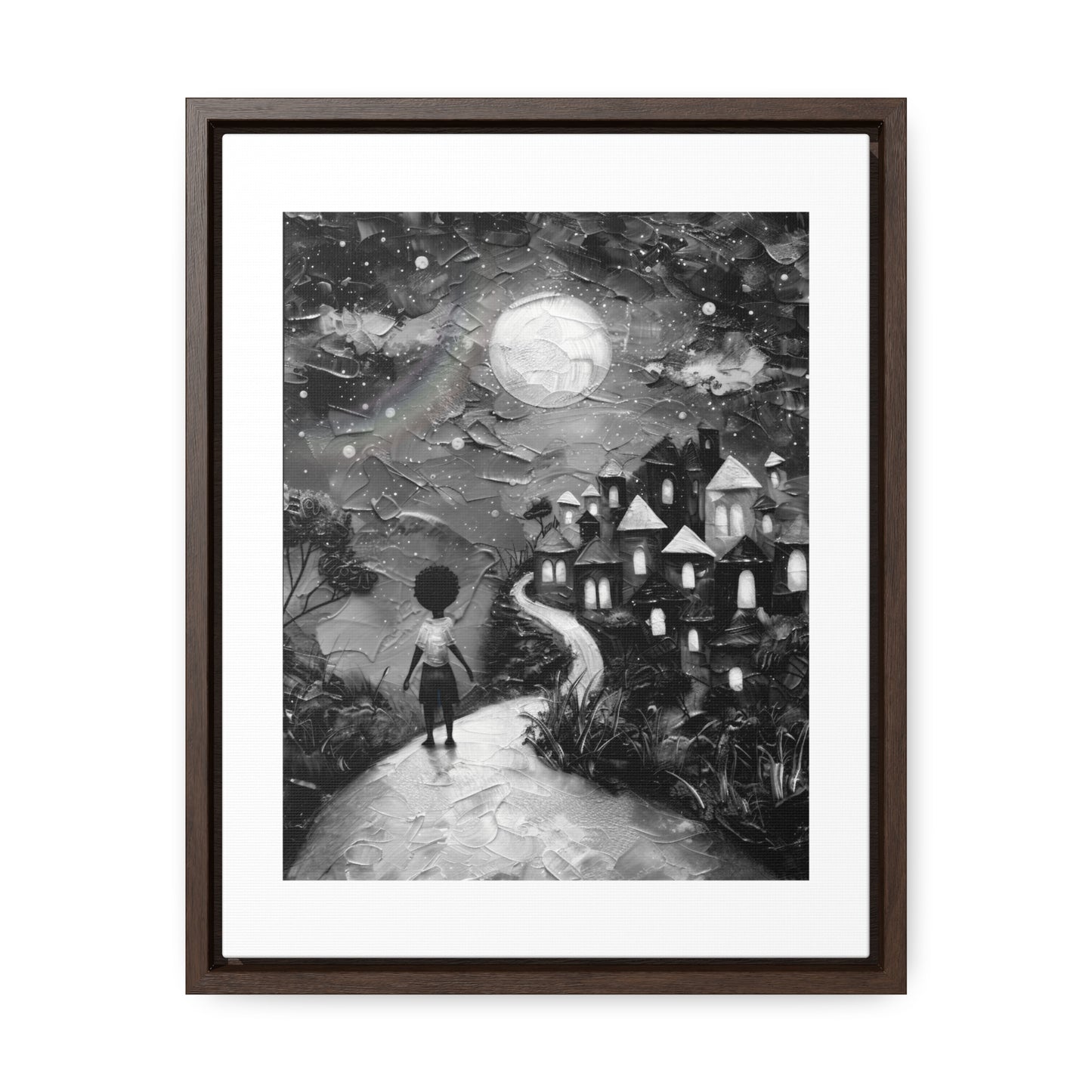 Path to Abundance II - Framed Canvas b&w Wall Art