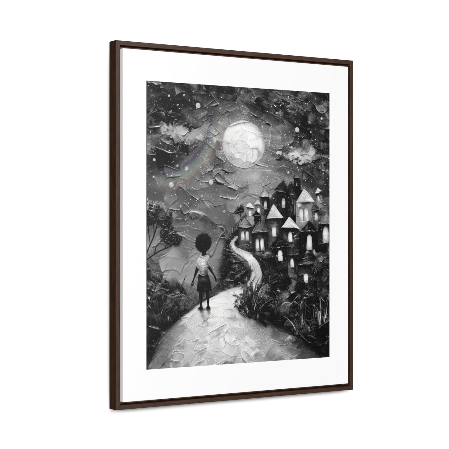 Path to Abundance II - Framed Canvas b&w Wall Art