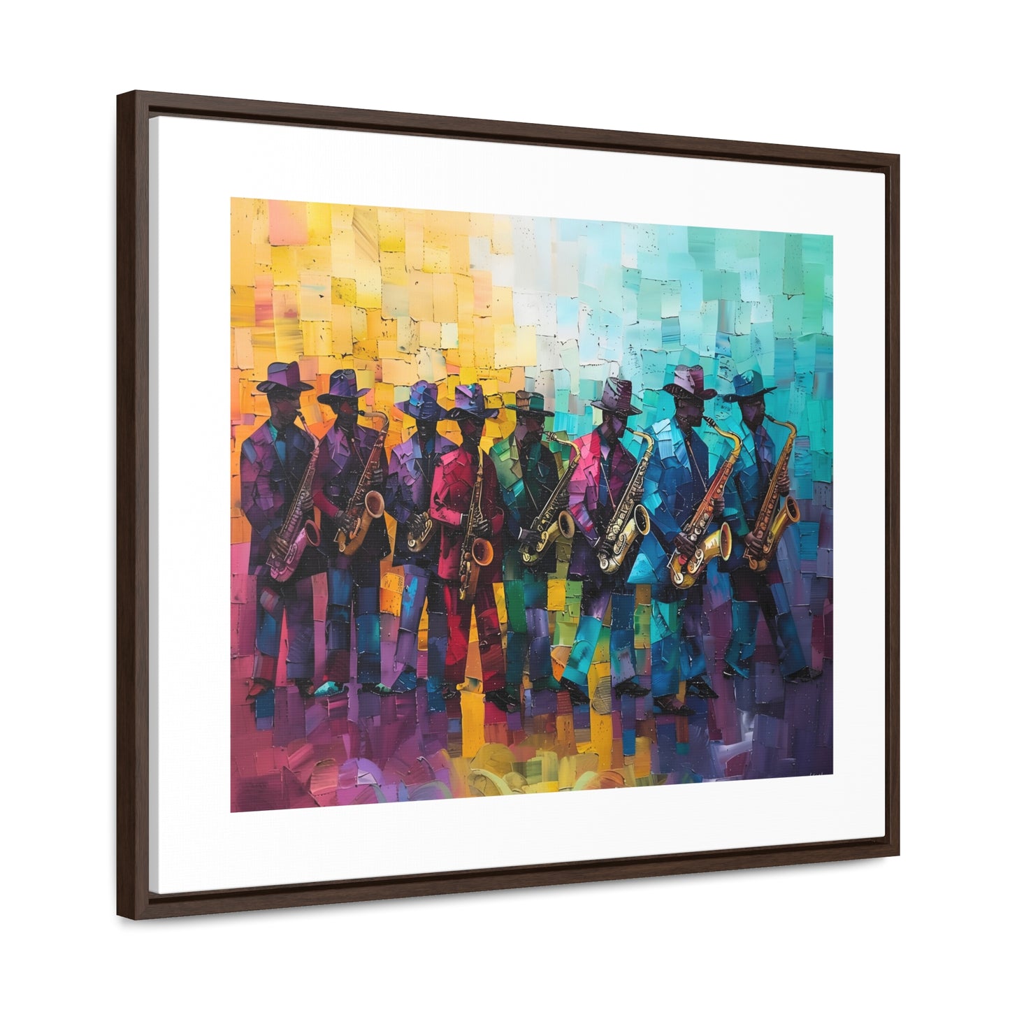 Sax Clan Harmony - Framed Canvas Wall Art