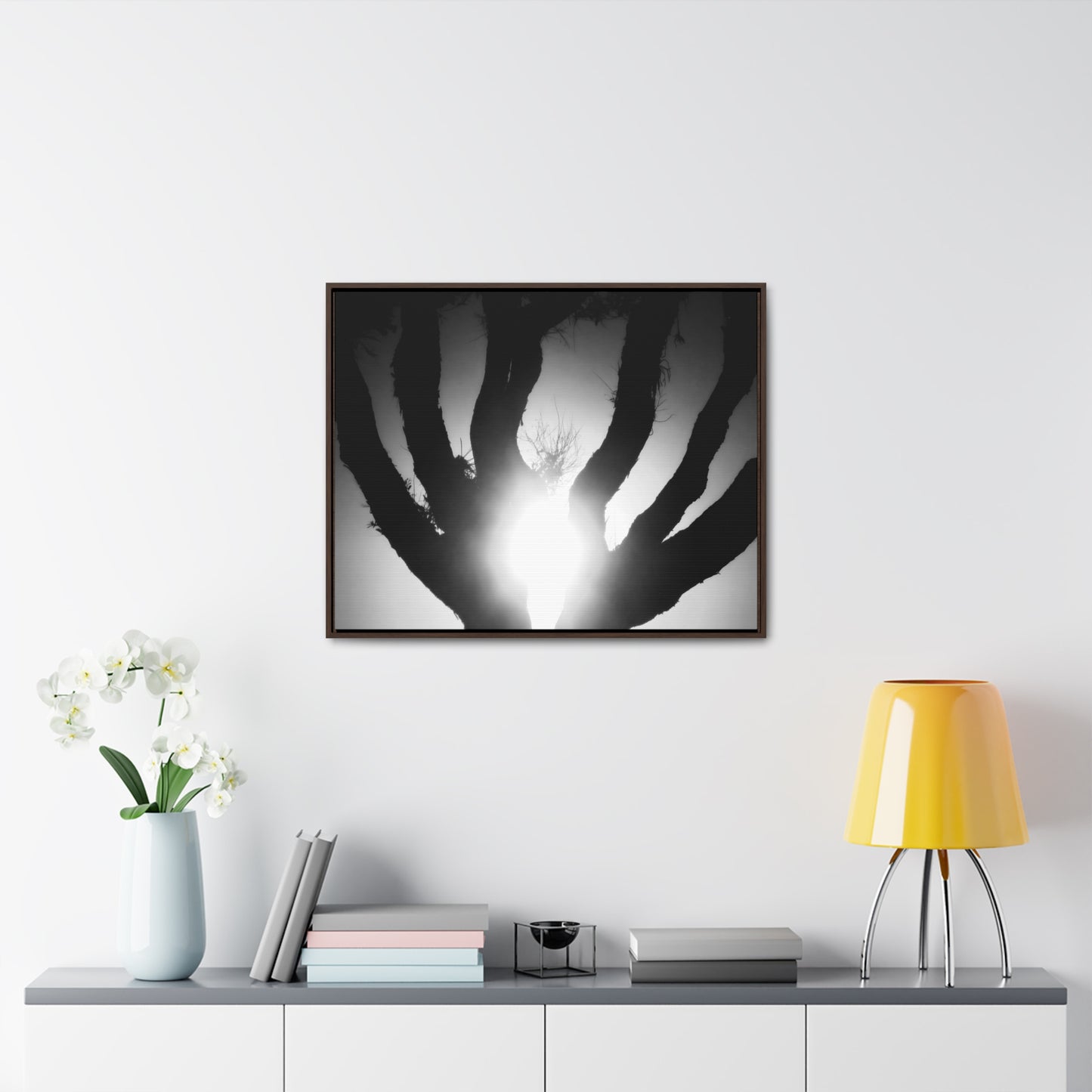 De-Light in the Heart of the Soul - Framed Canvas b&w Photography