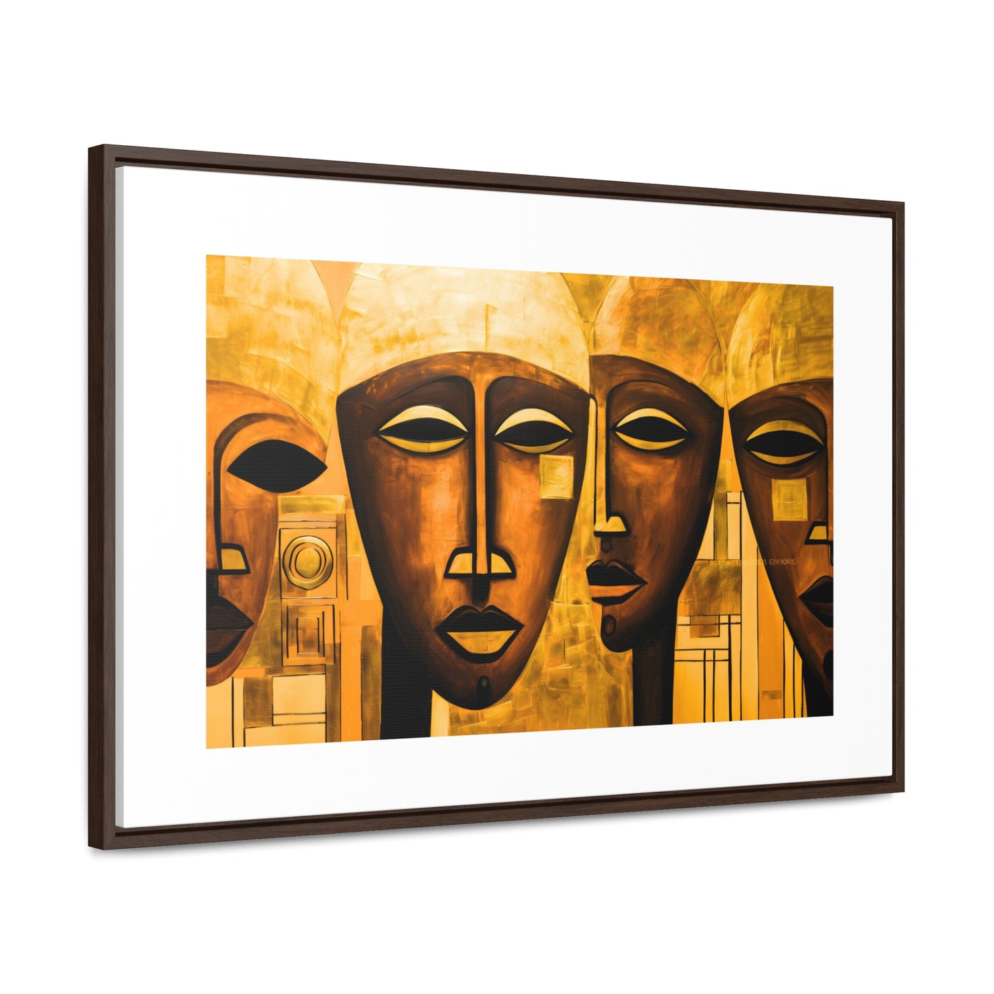 Ancestral Legacy on Ethnic Guise II - Framed Canvas Wall Art
