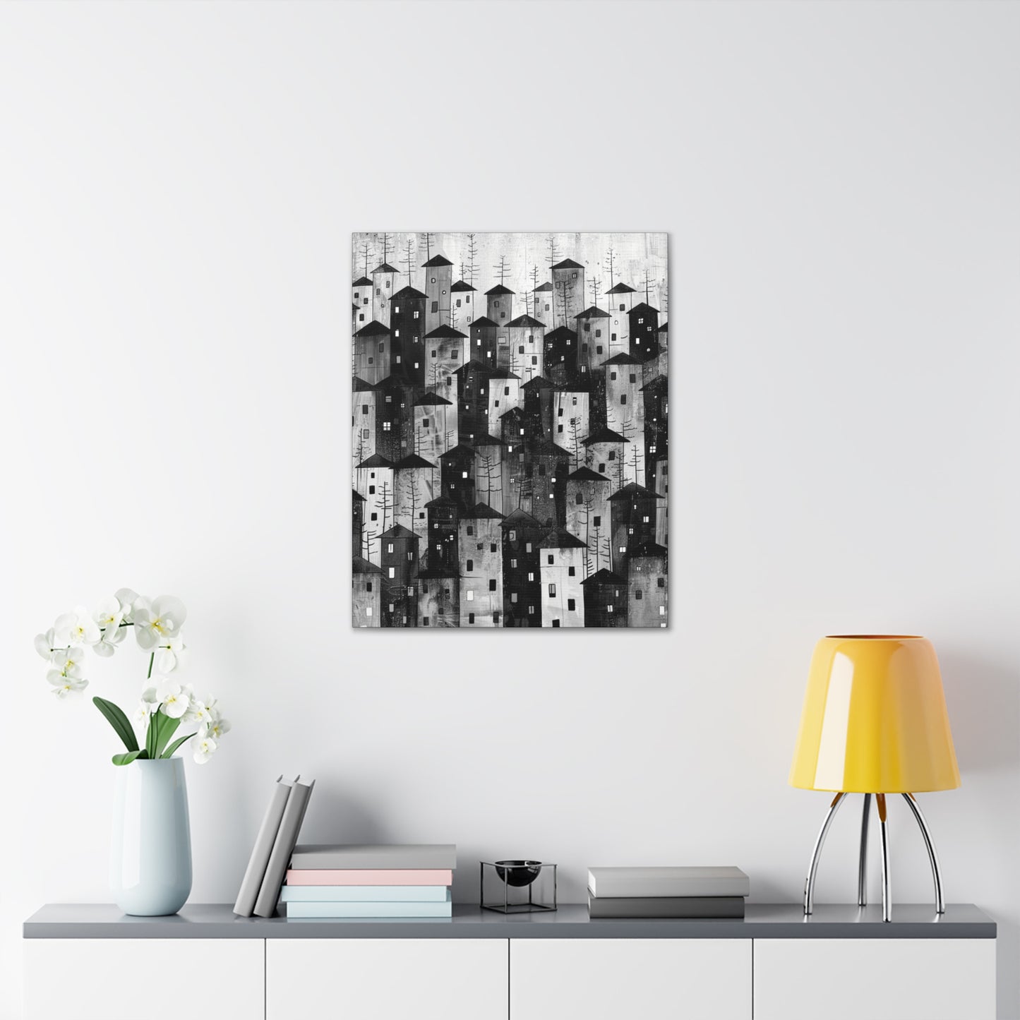 City of Inner Heights - Canvas b&w Wall Art