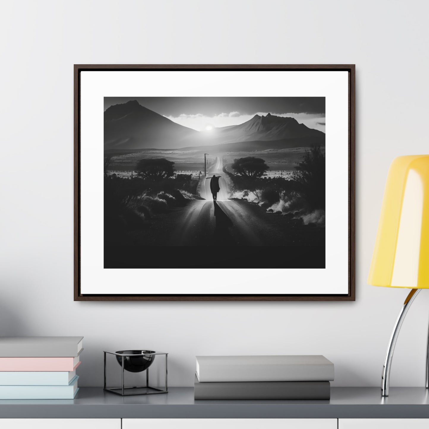 'Not without purpose' - Framed Canvas b&w Wall Art