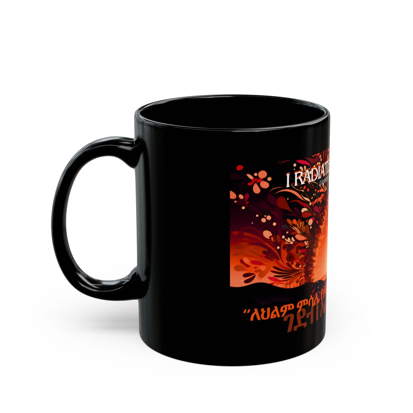 Woman Dreams Ceramic Mug, black